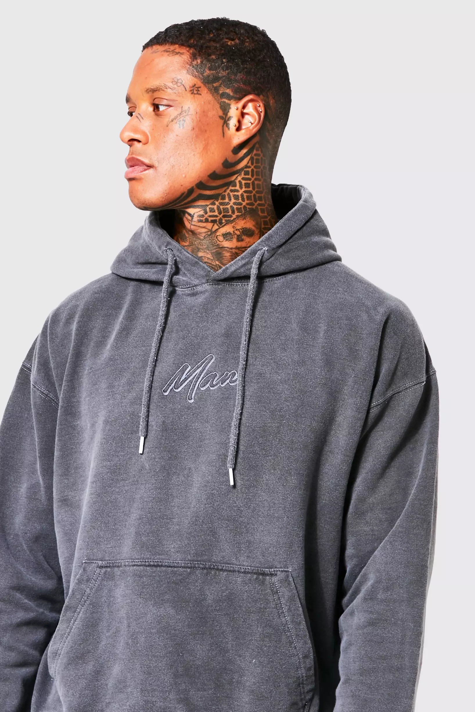 Buy Charcoal Grey Overhead Hoodie Garment Washed Hoodie from Next USA