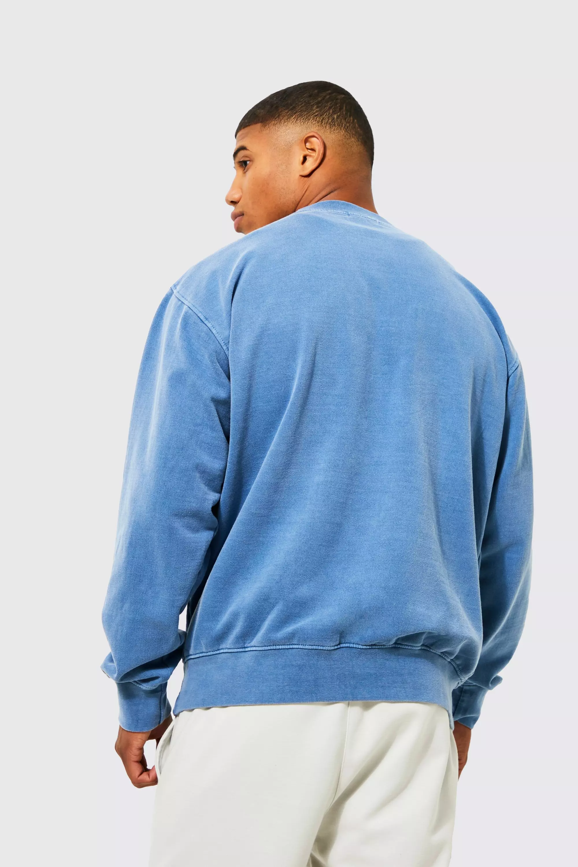 Oversized Washed Sweatshirt | boohooMAN USA