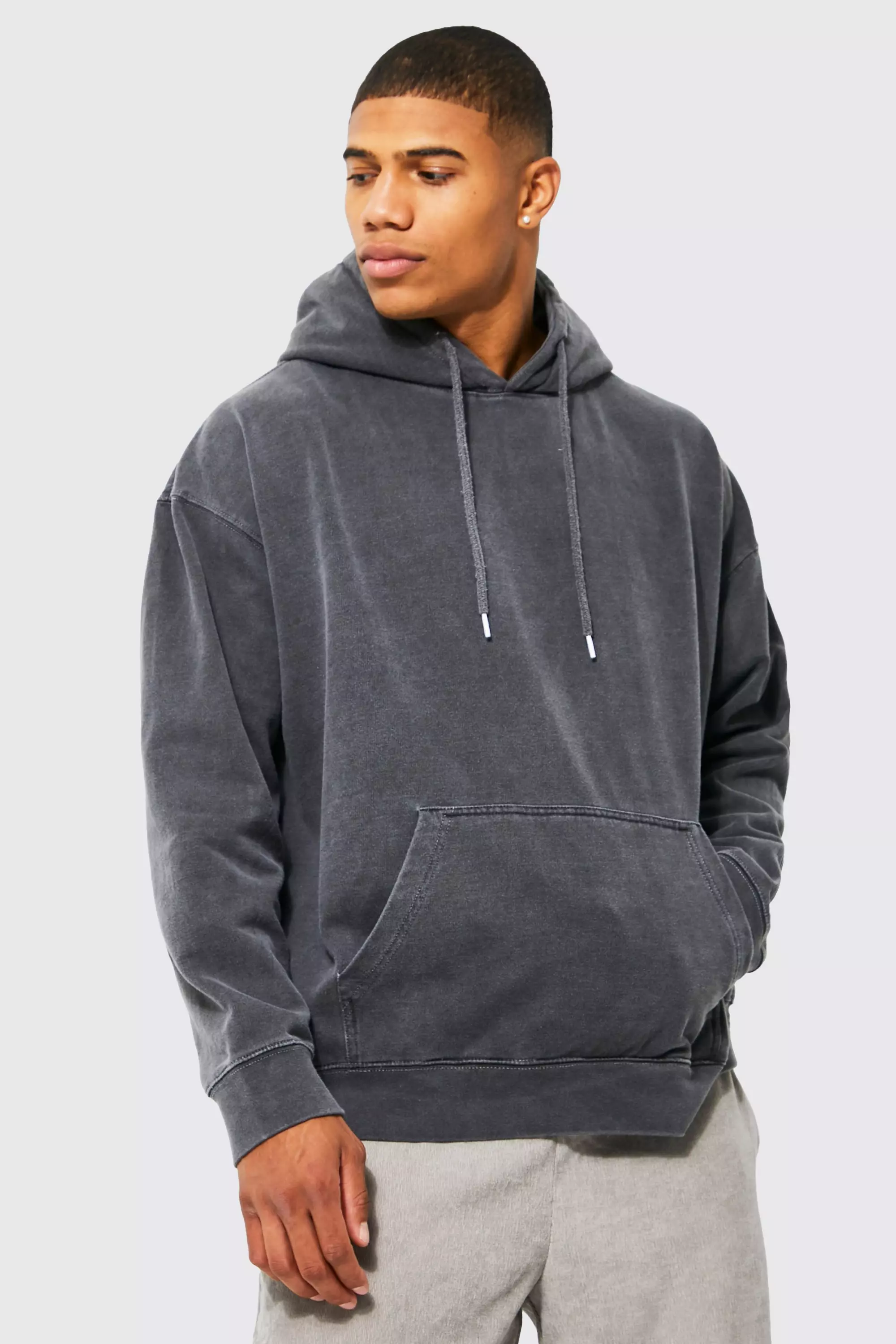 Oversized Washed Renaissance Graphic Hoodie boohooMAN USA