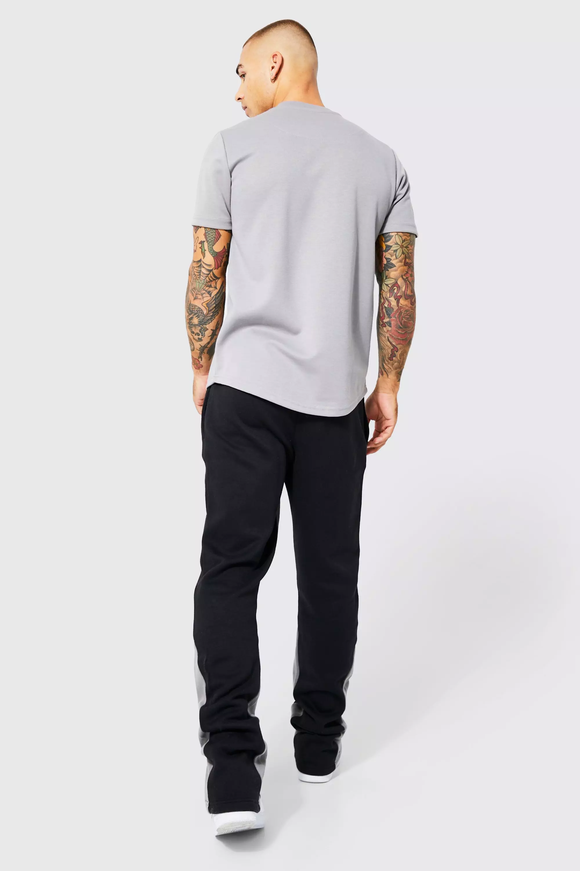 CONTRAST INSERT FLARE JOGGER - ASKYURSELF