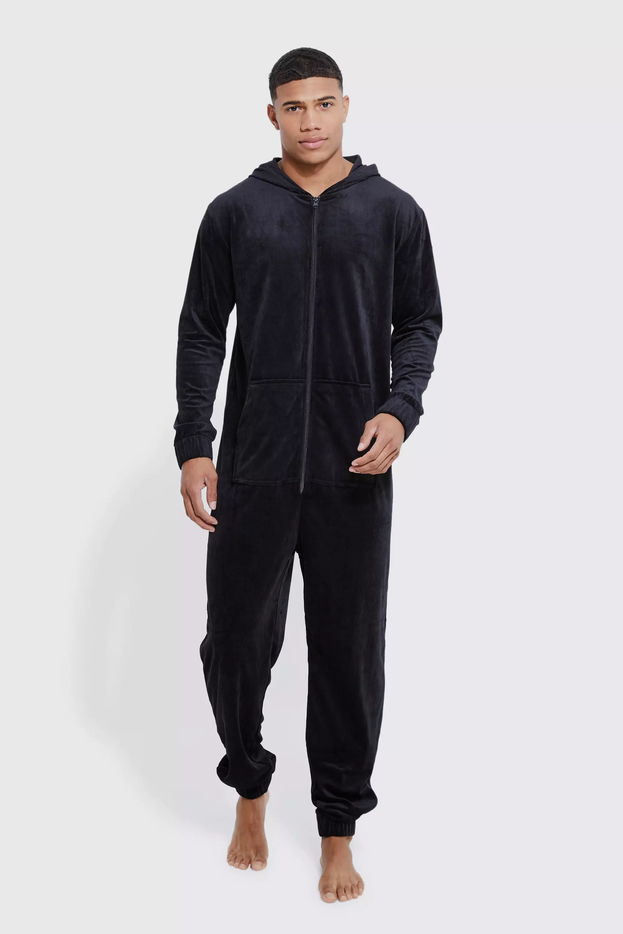 Vriendin sectie Illusie Zachte Gestreepte Onesie | boohooMAN