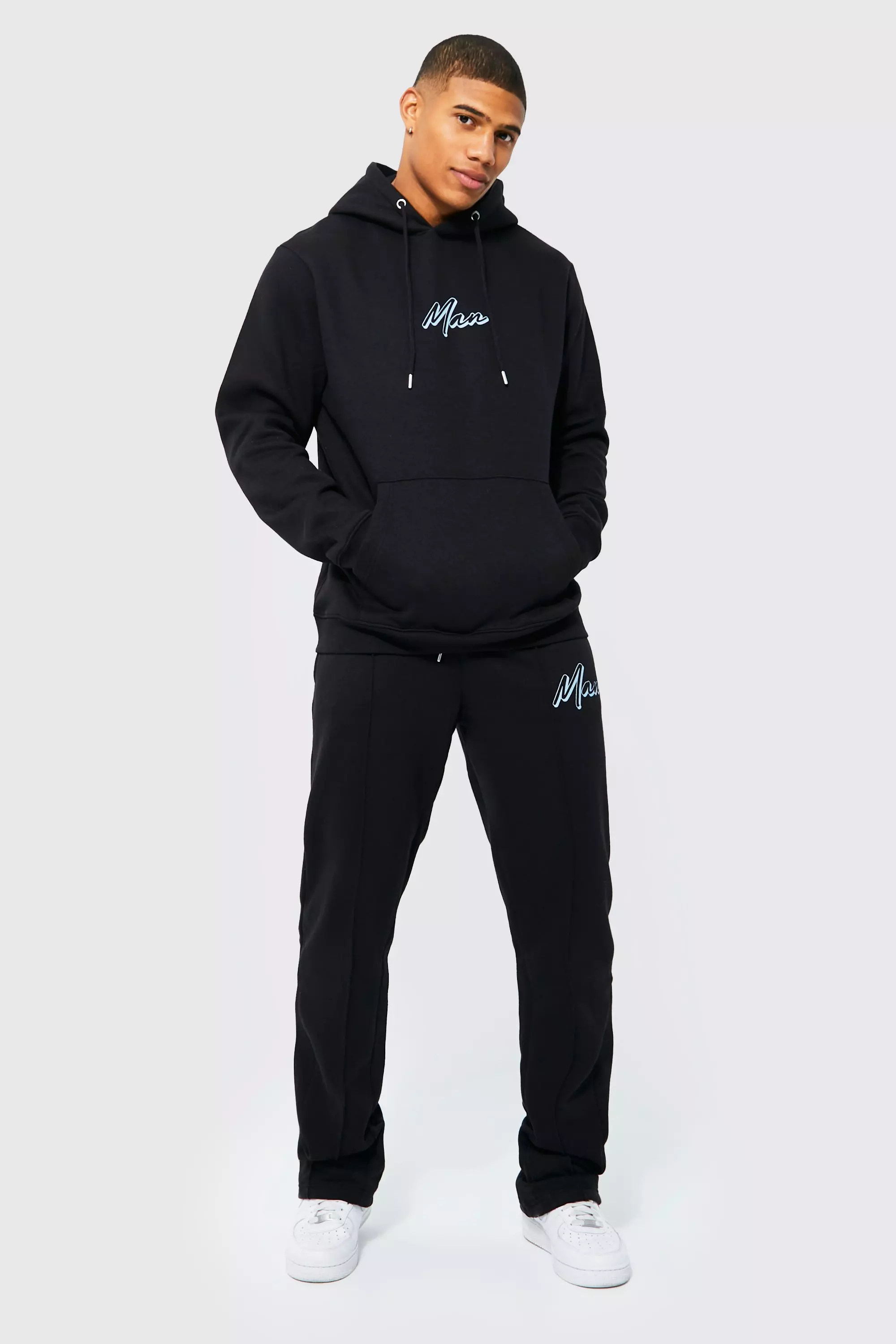 Black store boohooman tracksuit