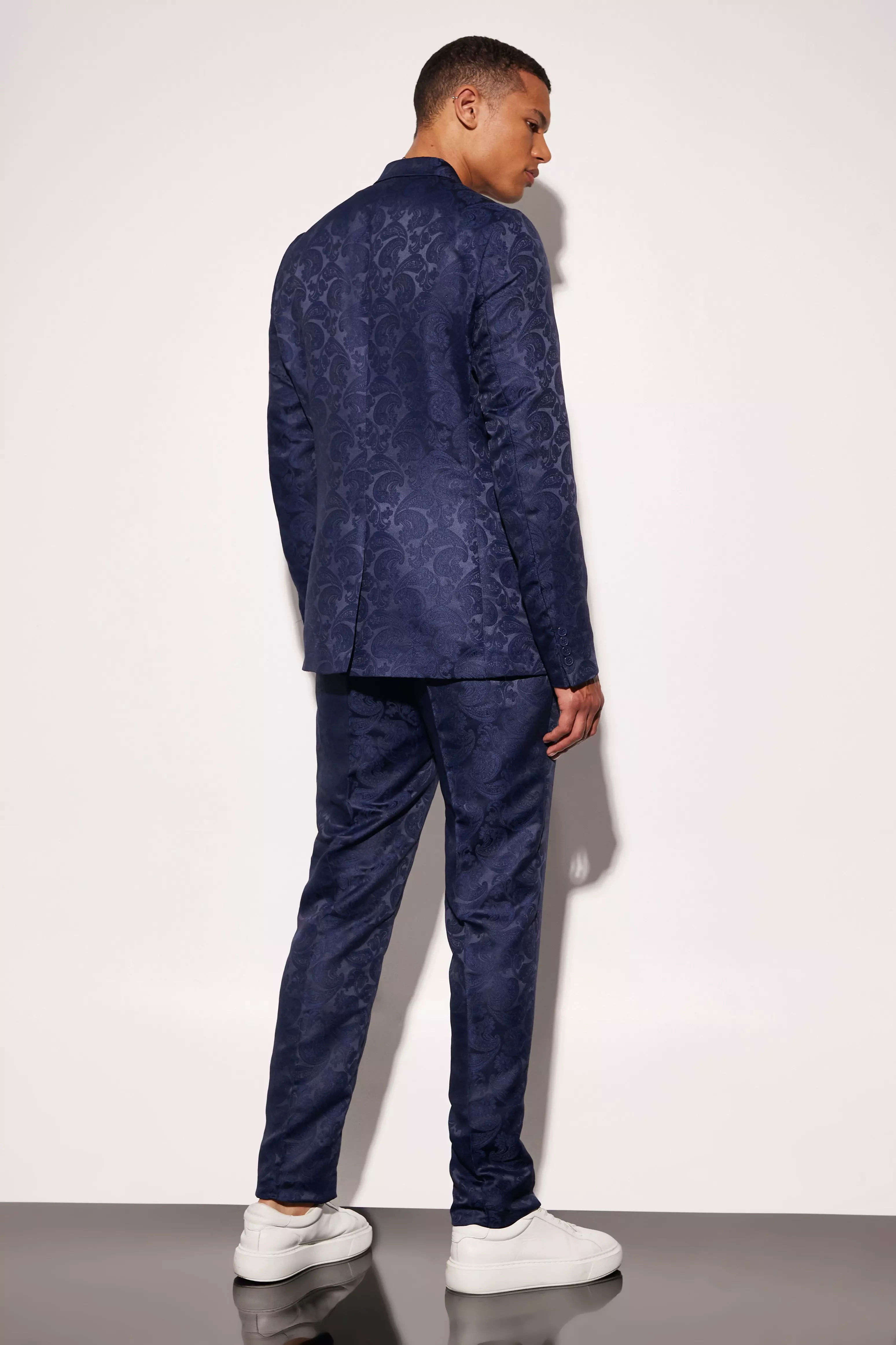 Blue paisley online blazer