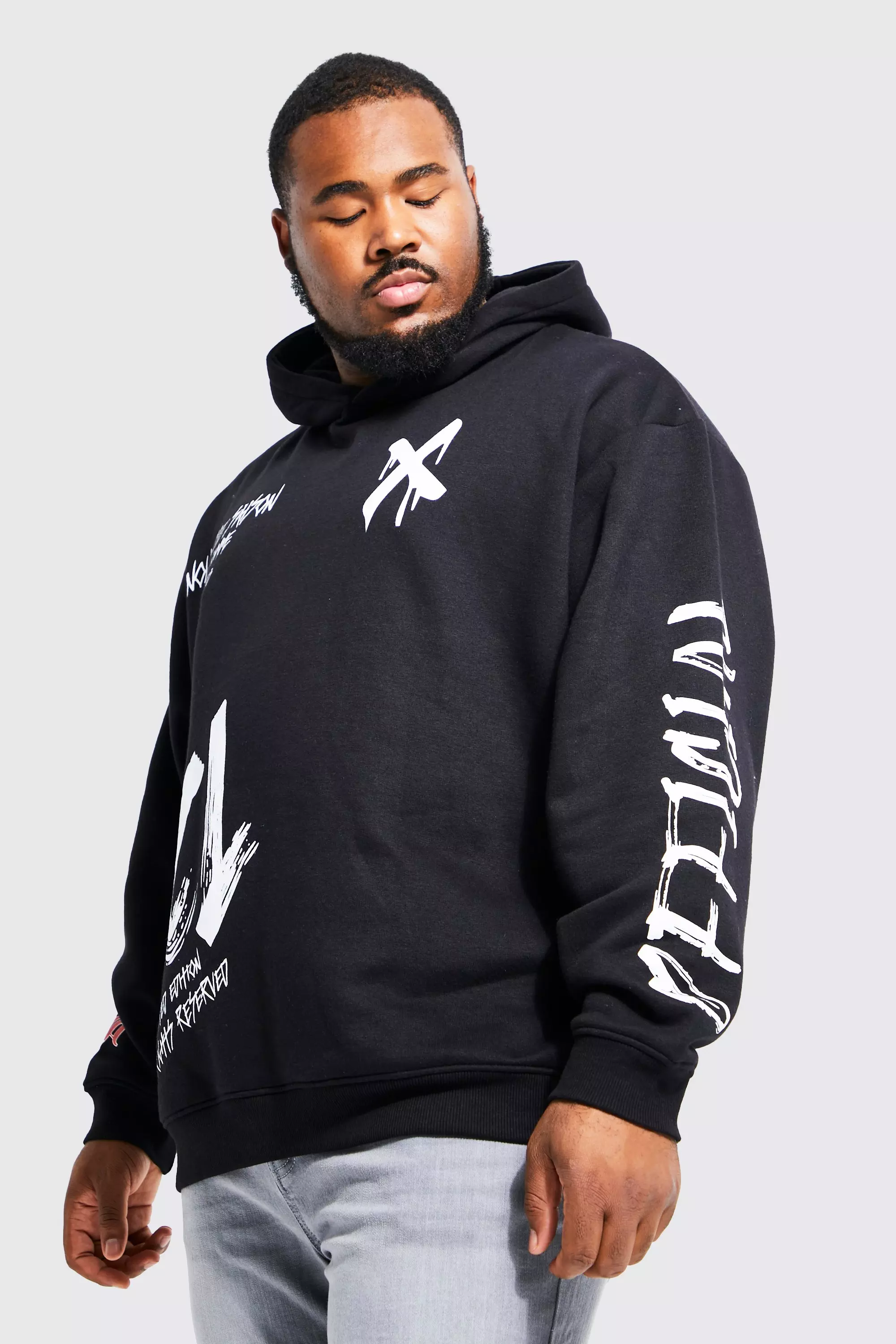 Graffiti hoodie online black