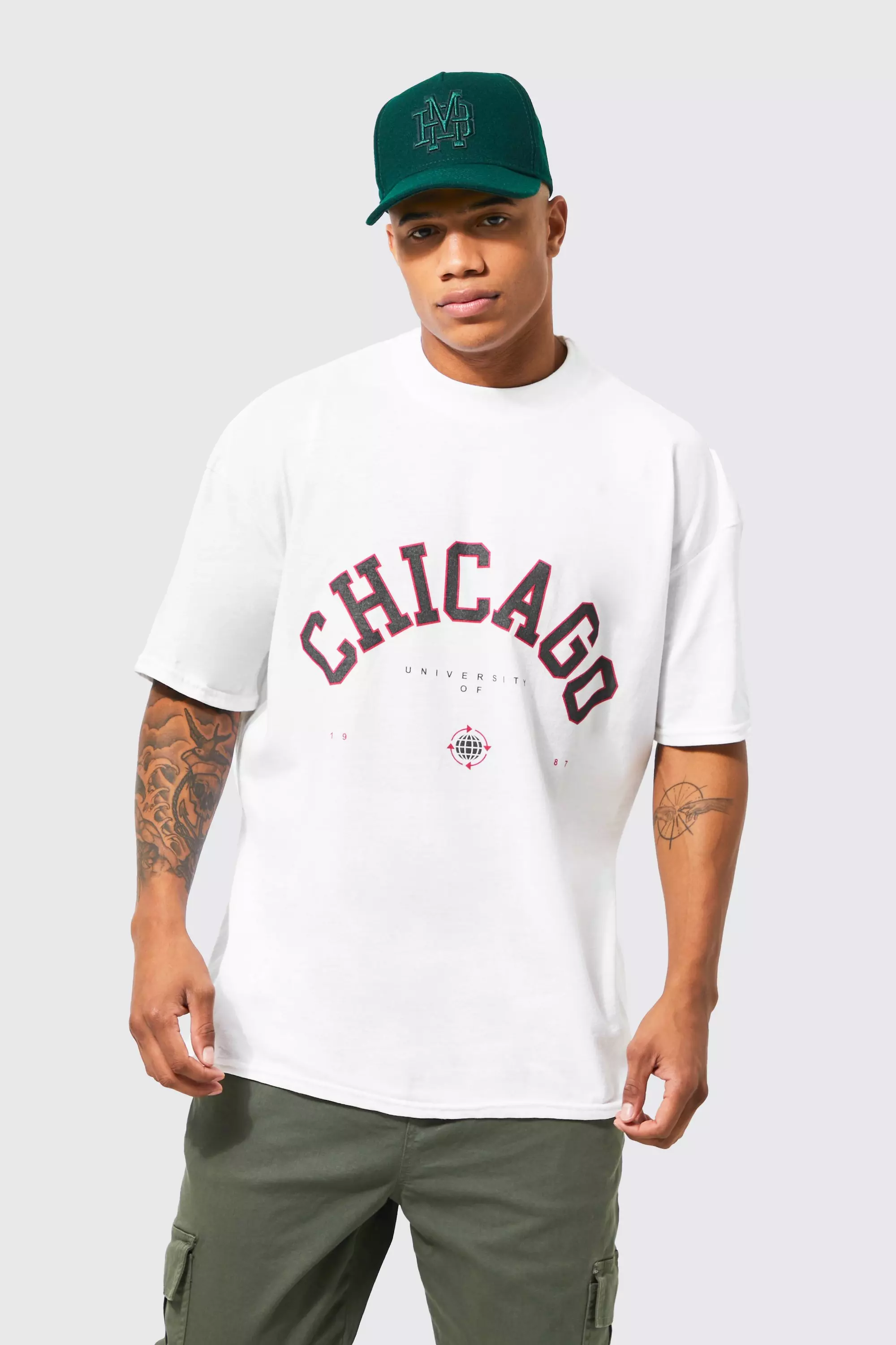 Nfl Oversized Multi Team Print T-shirt | boohooMAN