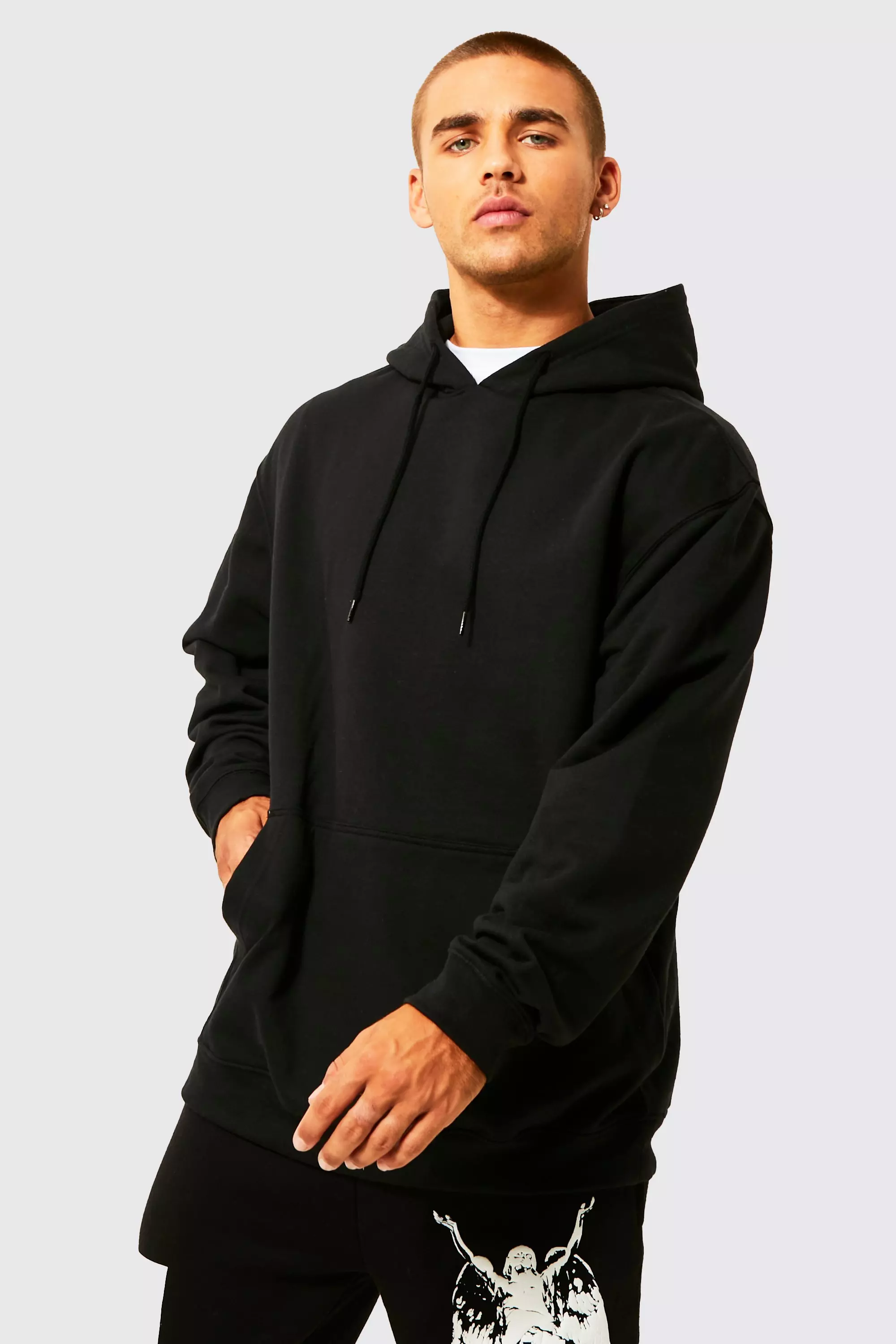 Mens oversized teddy online hoodie