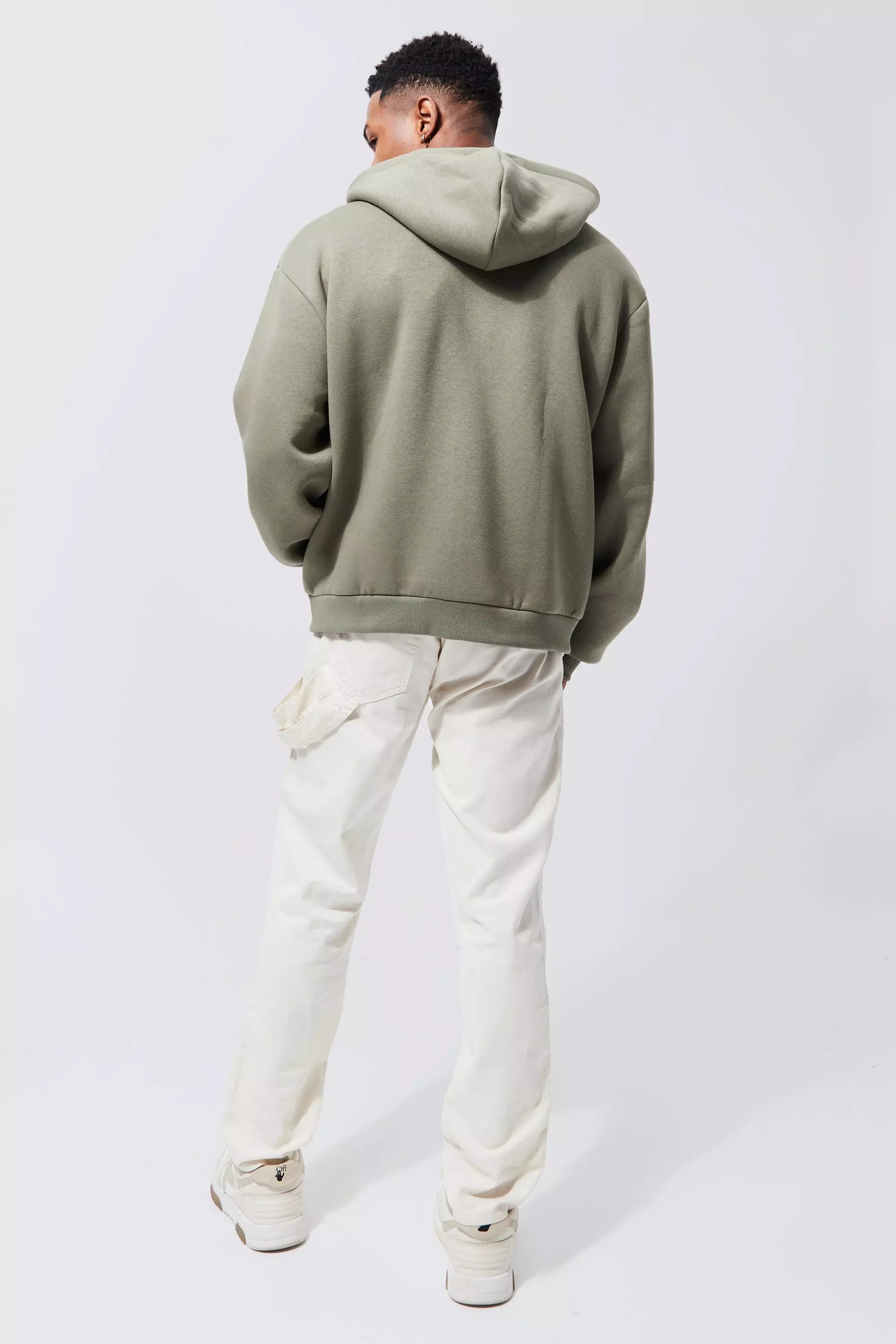 Boxy zip online hoodie