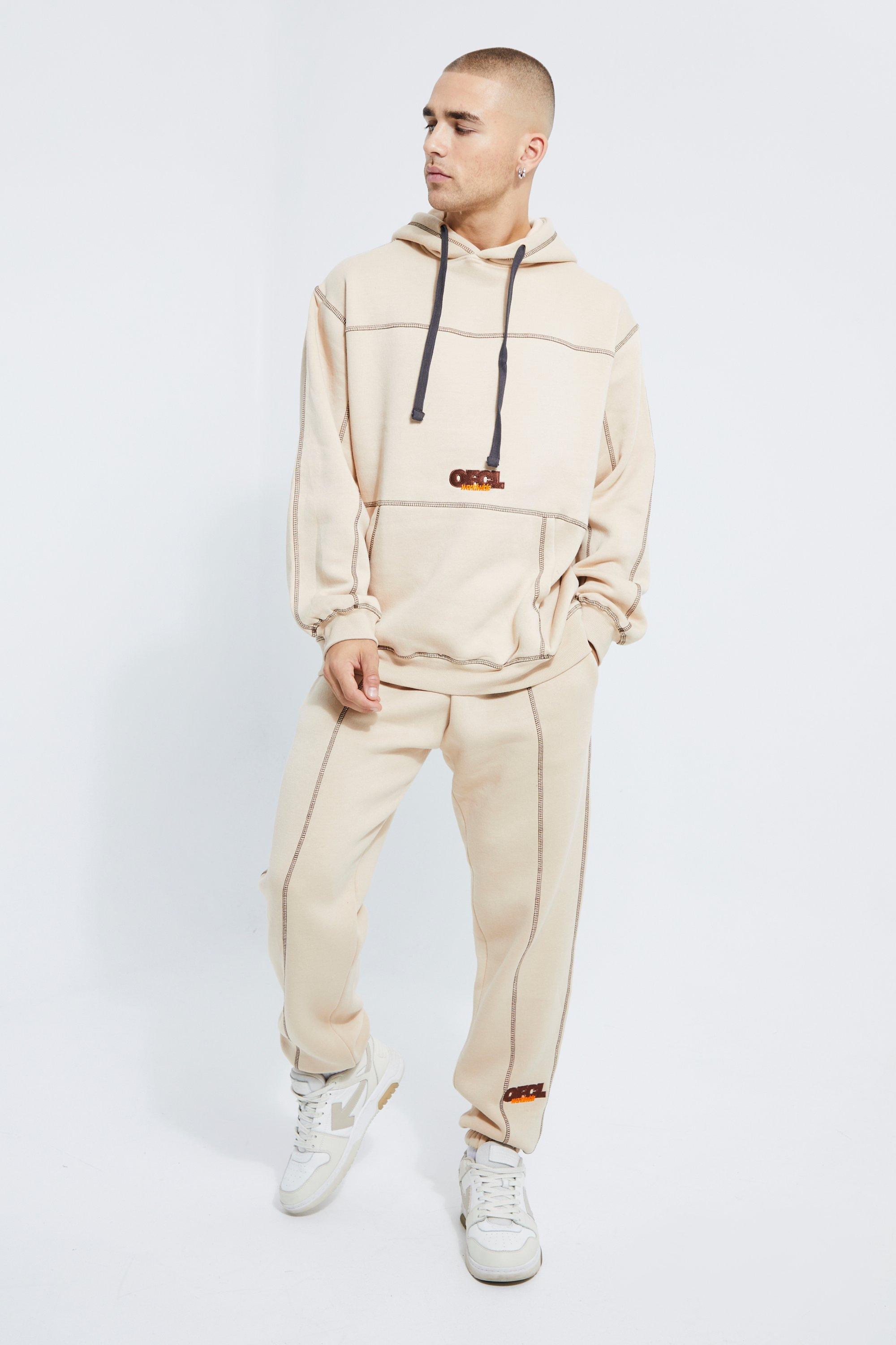 Ofcl Oversized Contrast Stitched Hoodie