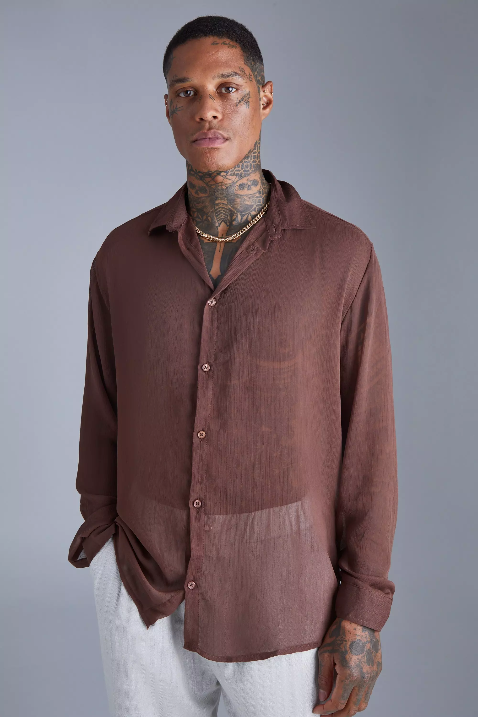 Oversized 2024 chiffon shirt