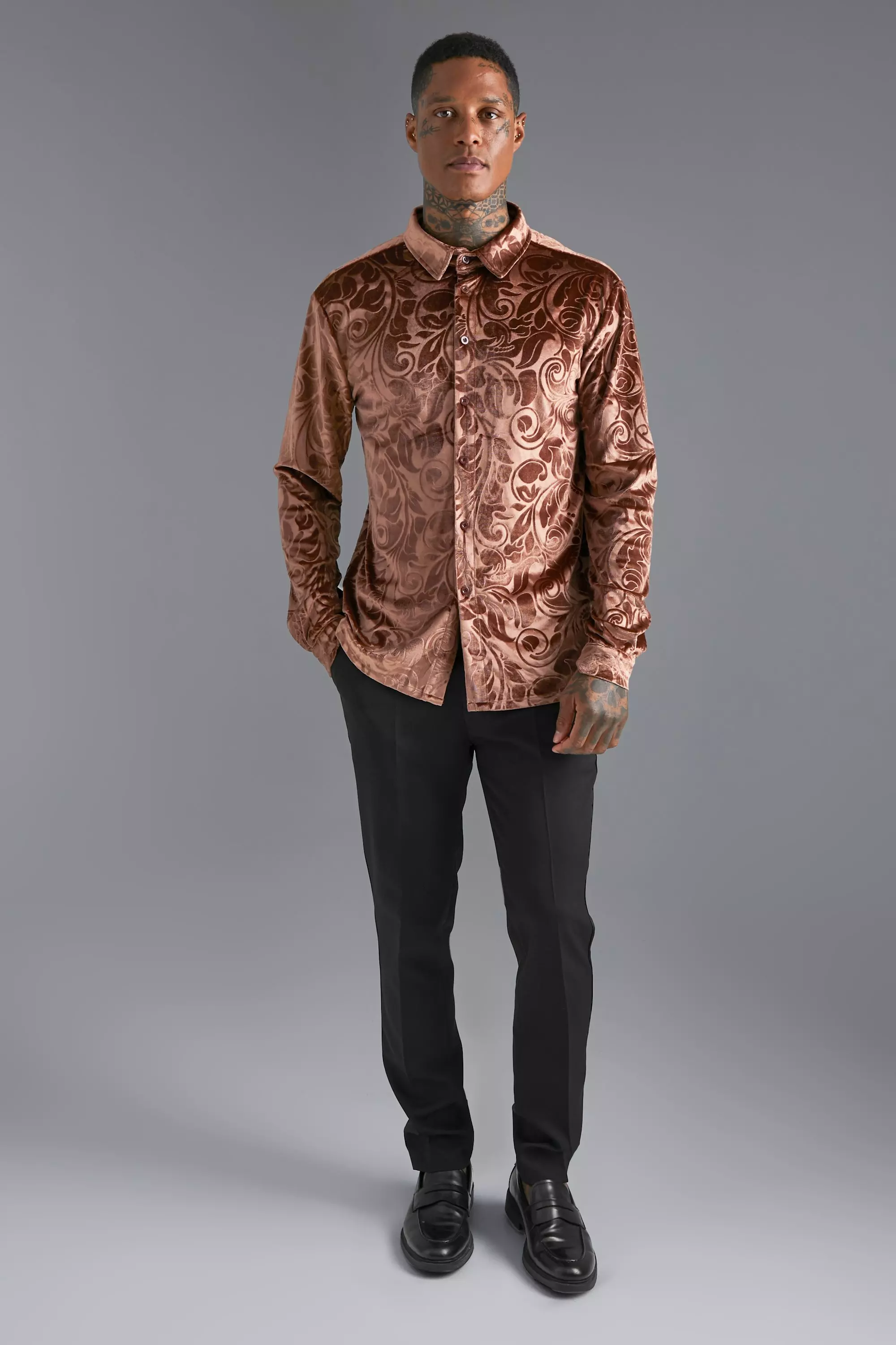 Long Sleeve Paisley Shirt