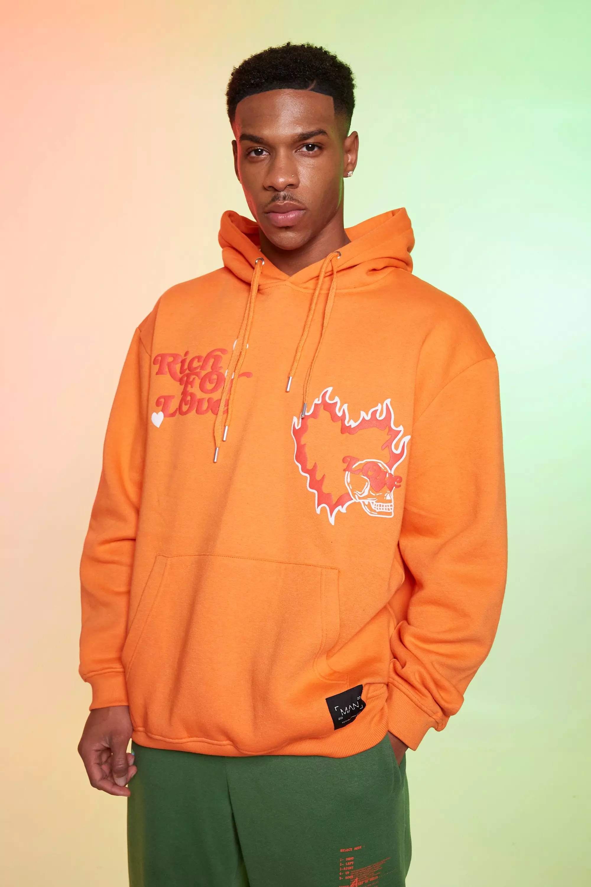 Oversized Heart Graphic Hoodie