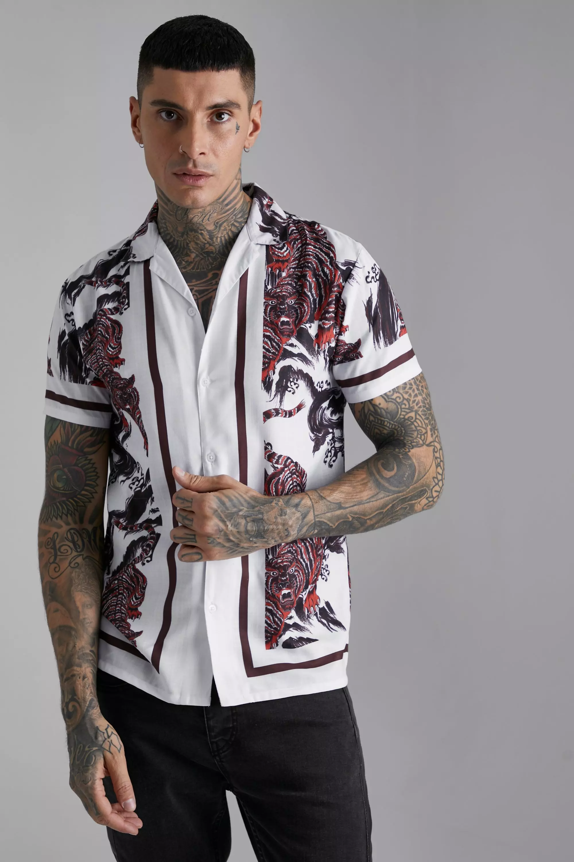 Tiger Print Shirt for Men: Bold and Versatile Statement Pieces