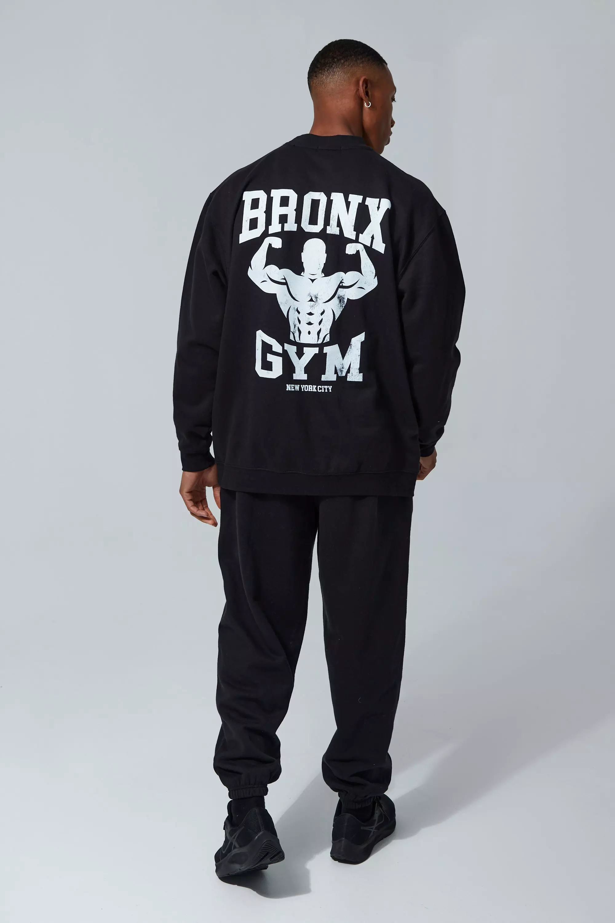 boohooMAN Man Active Oversized Bronx Gym T-Shirt - Black - Size XS