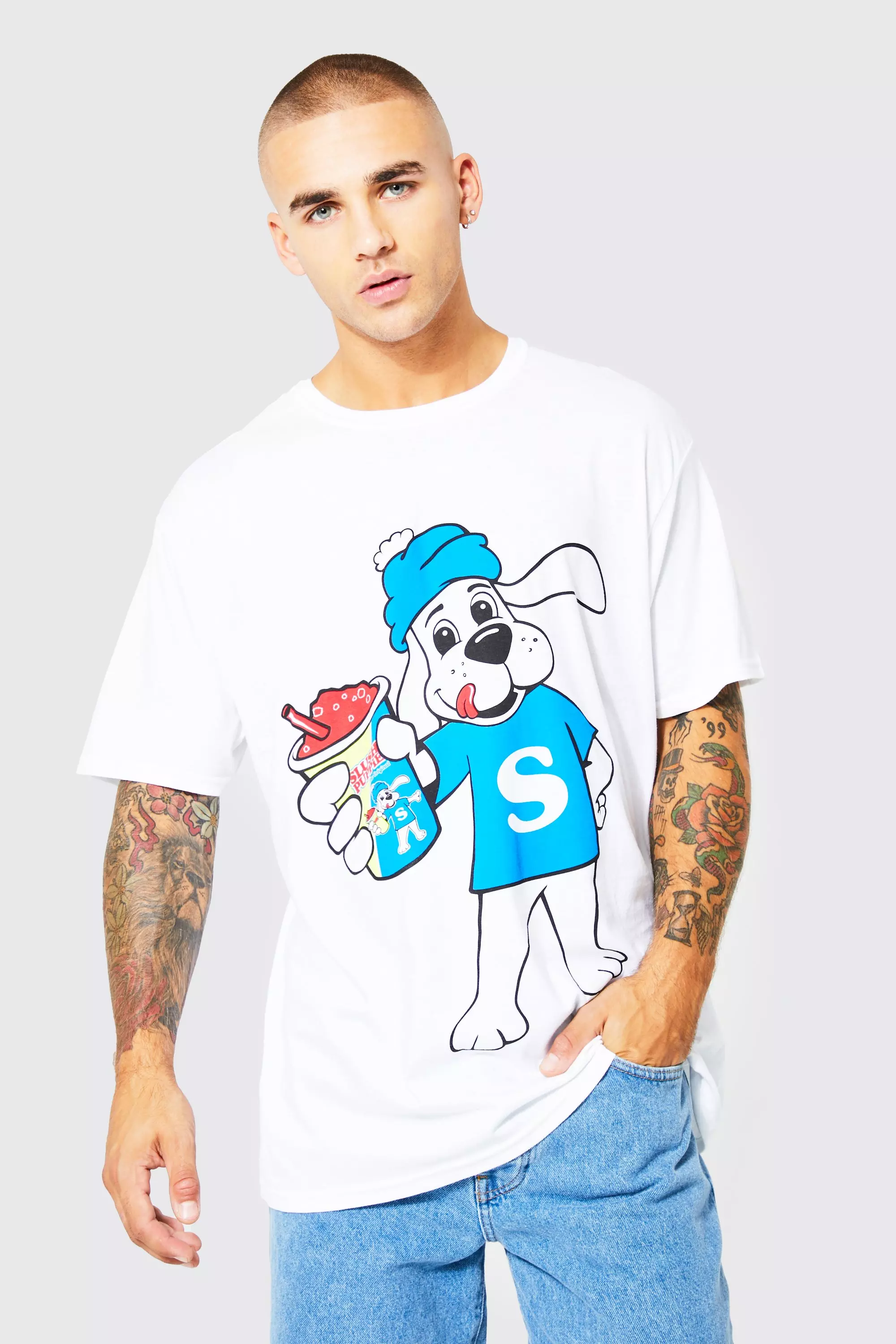 Oversized Slush Puppy License T-shirt | boohooMAN USA