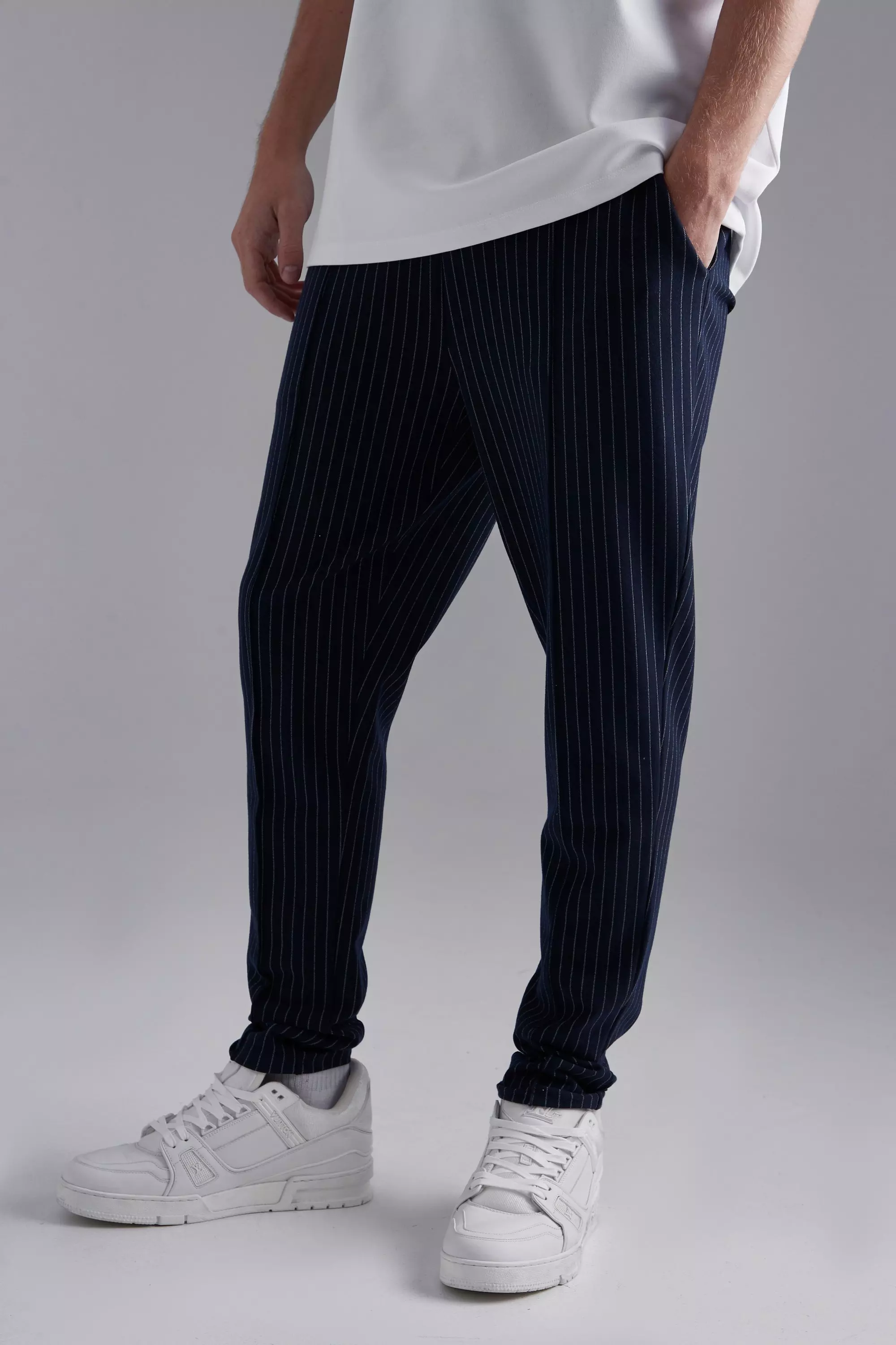 Pinstripe smart hot sale joggers