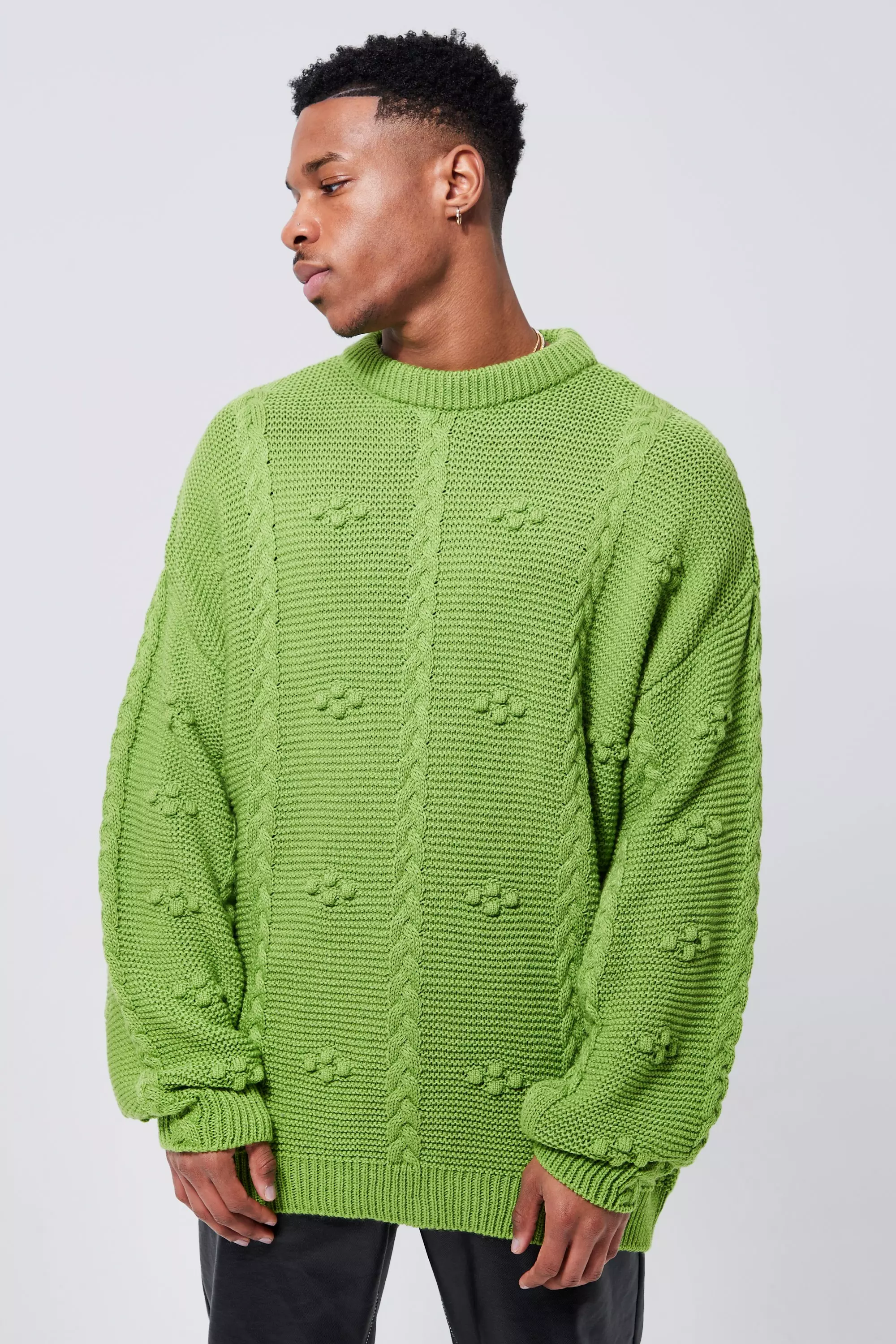 Lime green sweater on sale men