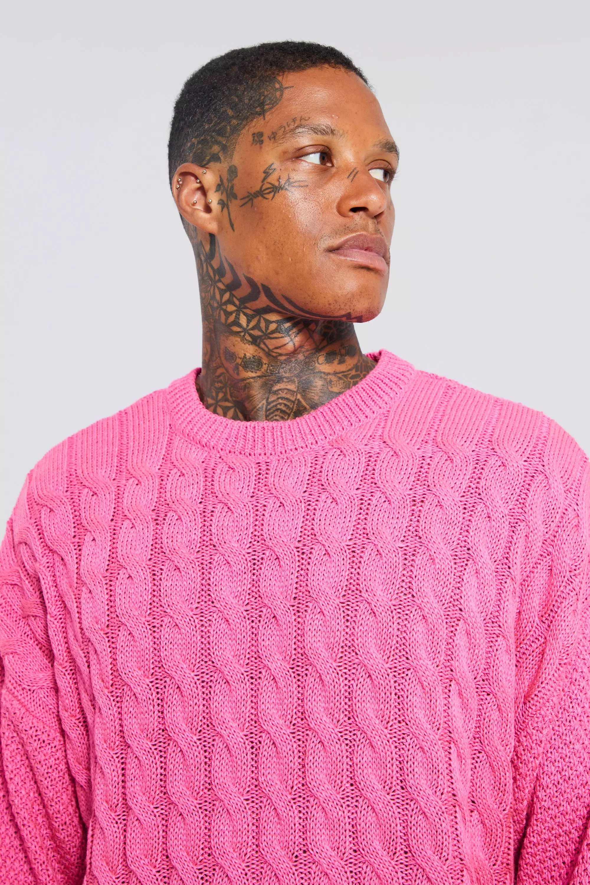 Contrast shop sleeve jumper