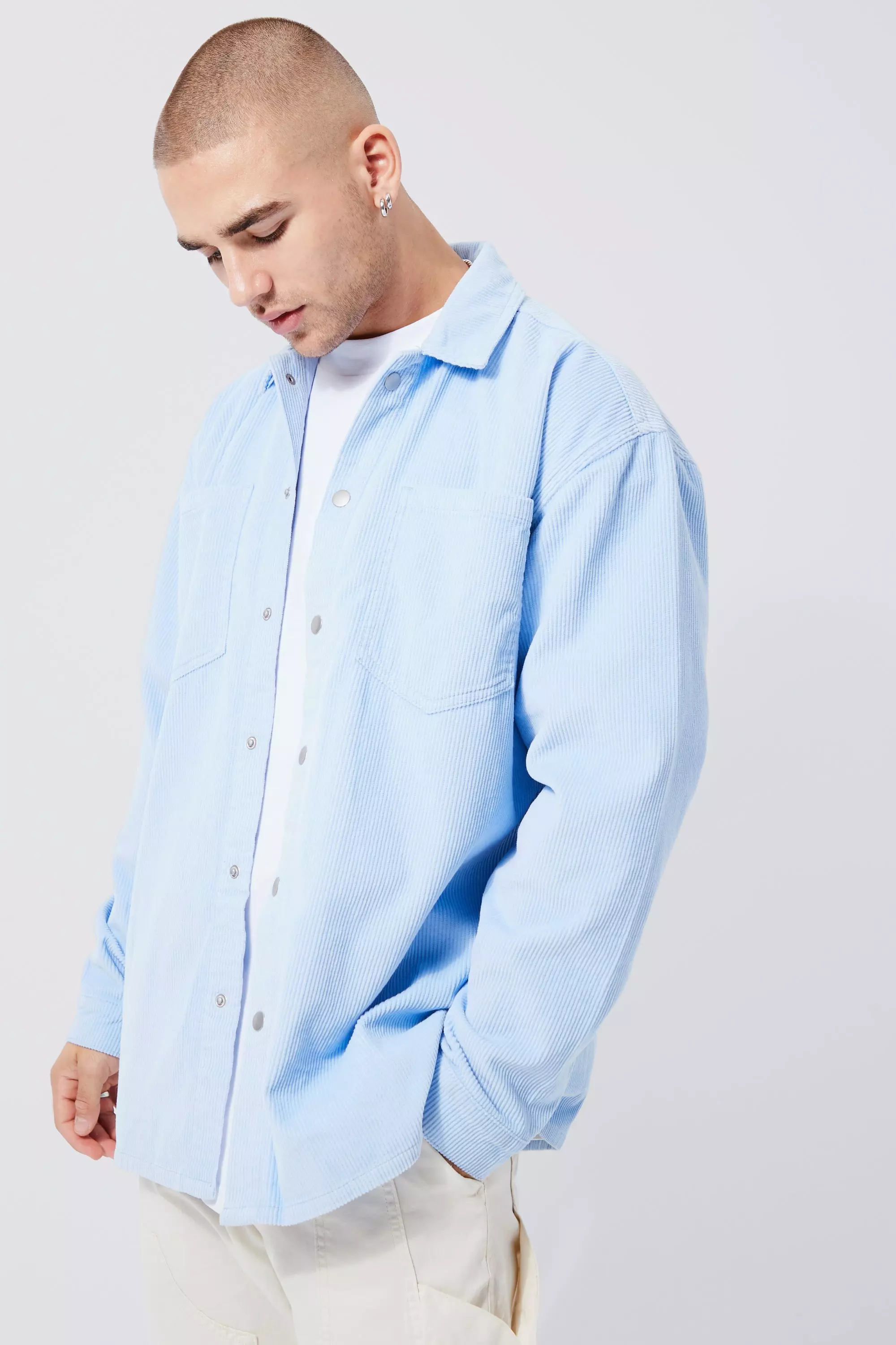 Light blue sale corduroy shirt