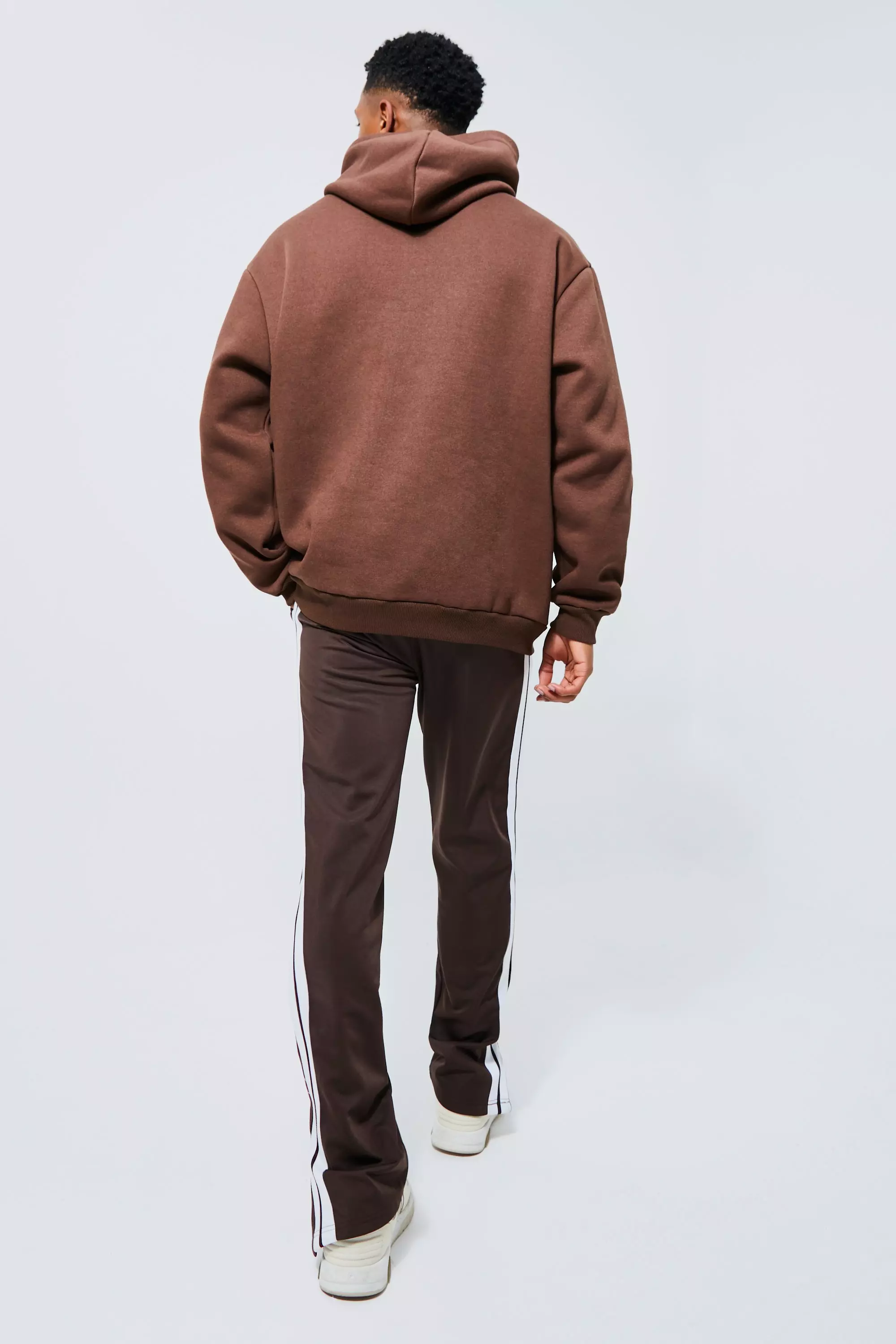 ASOS DESIGN oversized zip up hoodie in chocolate brown