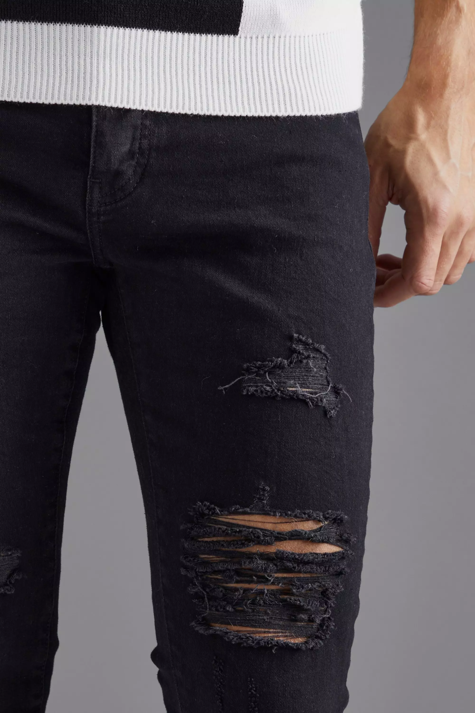 American eagle black 2024 ripped jeans men