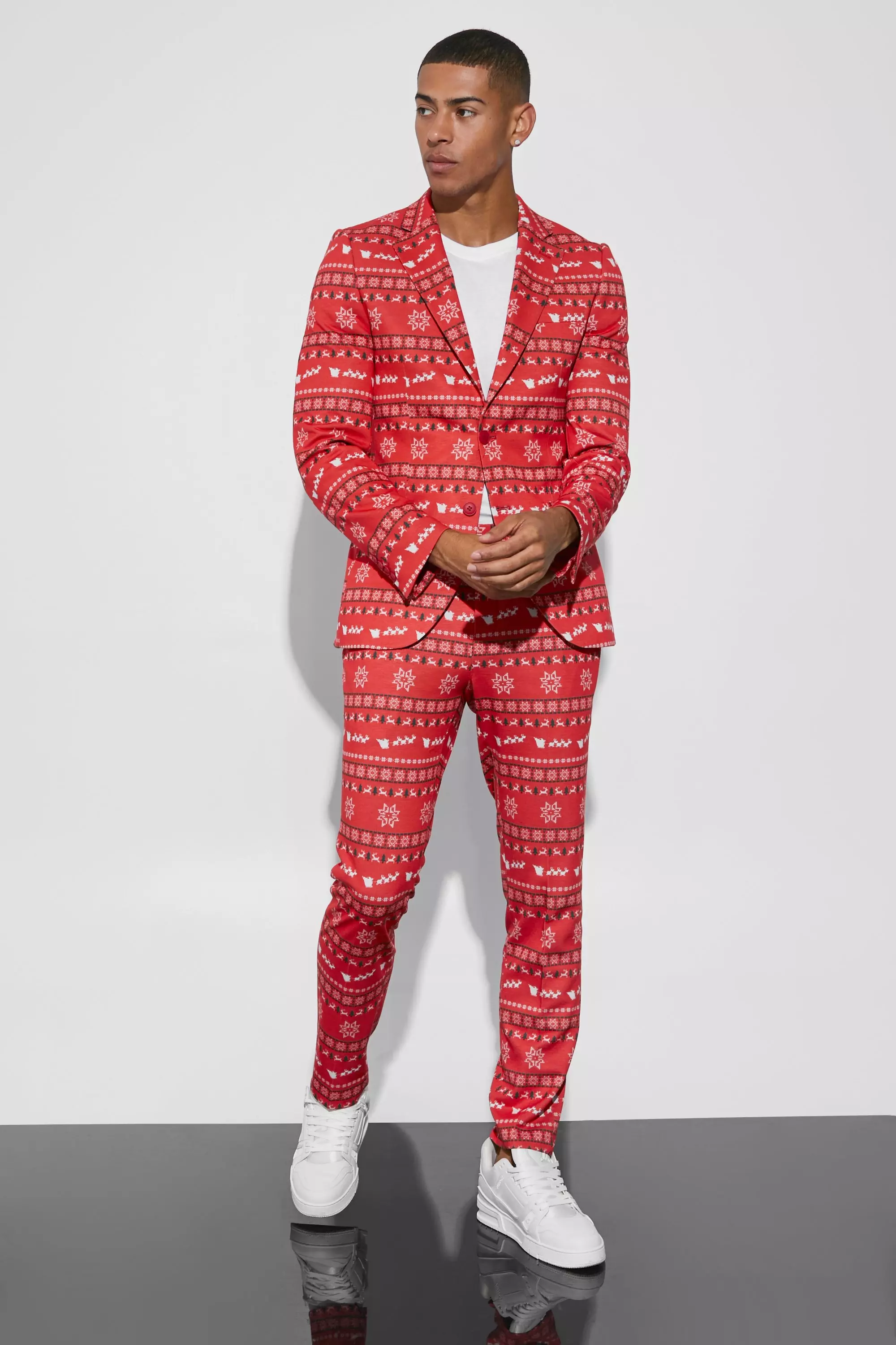 Red on sale christmas jacket