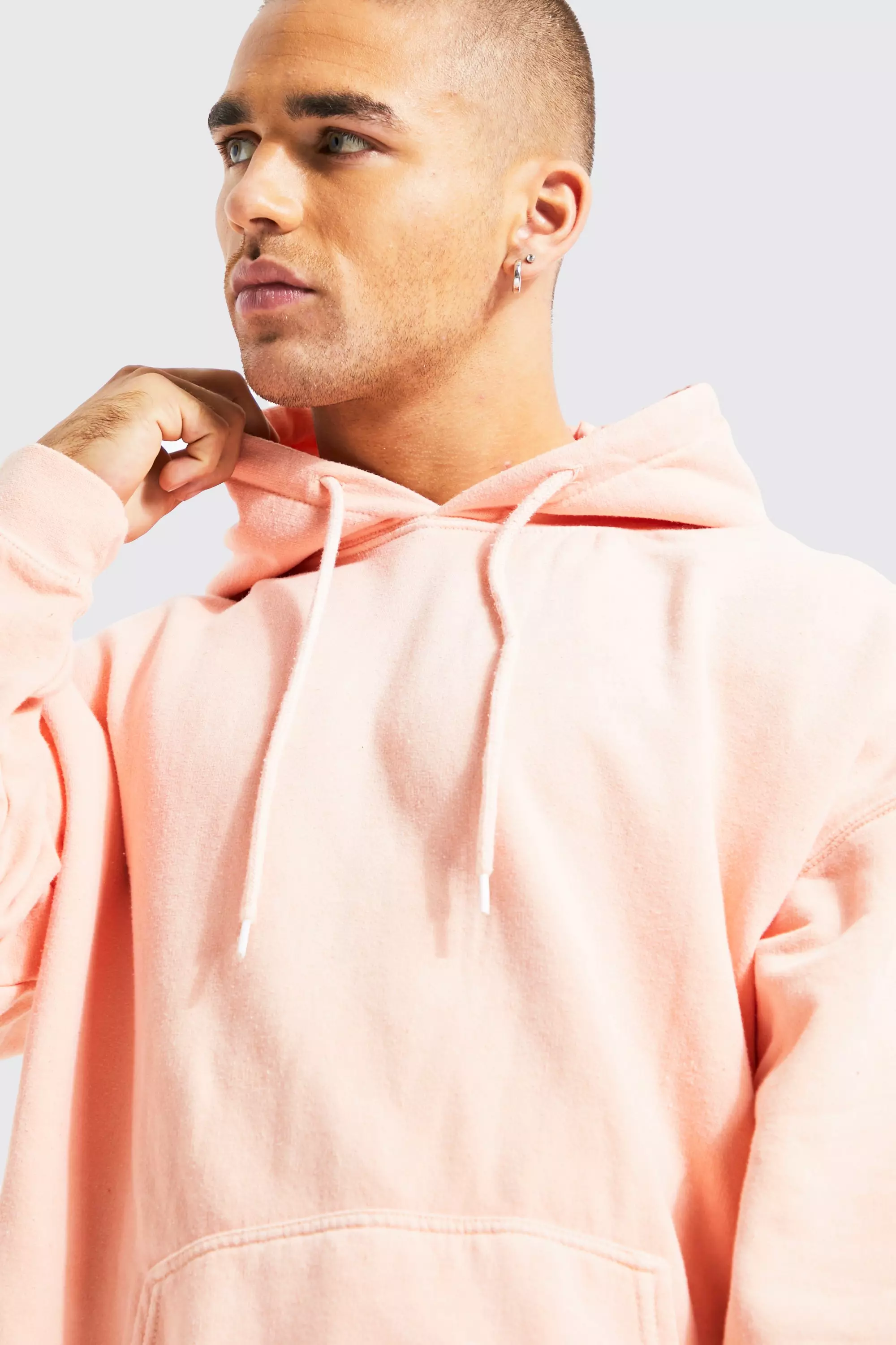Peach best sale oversized hoodie