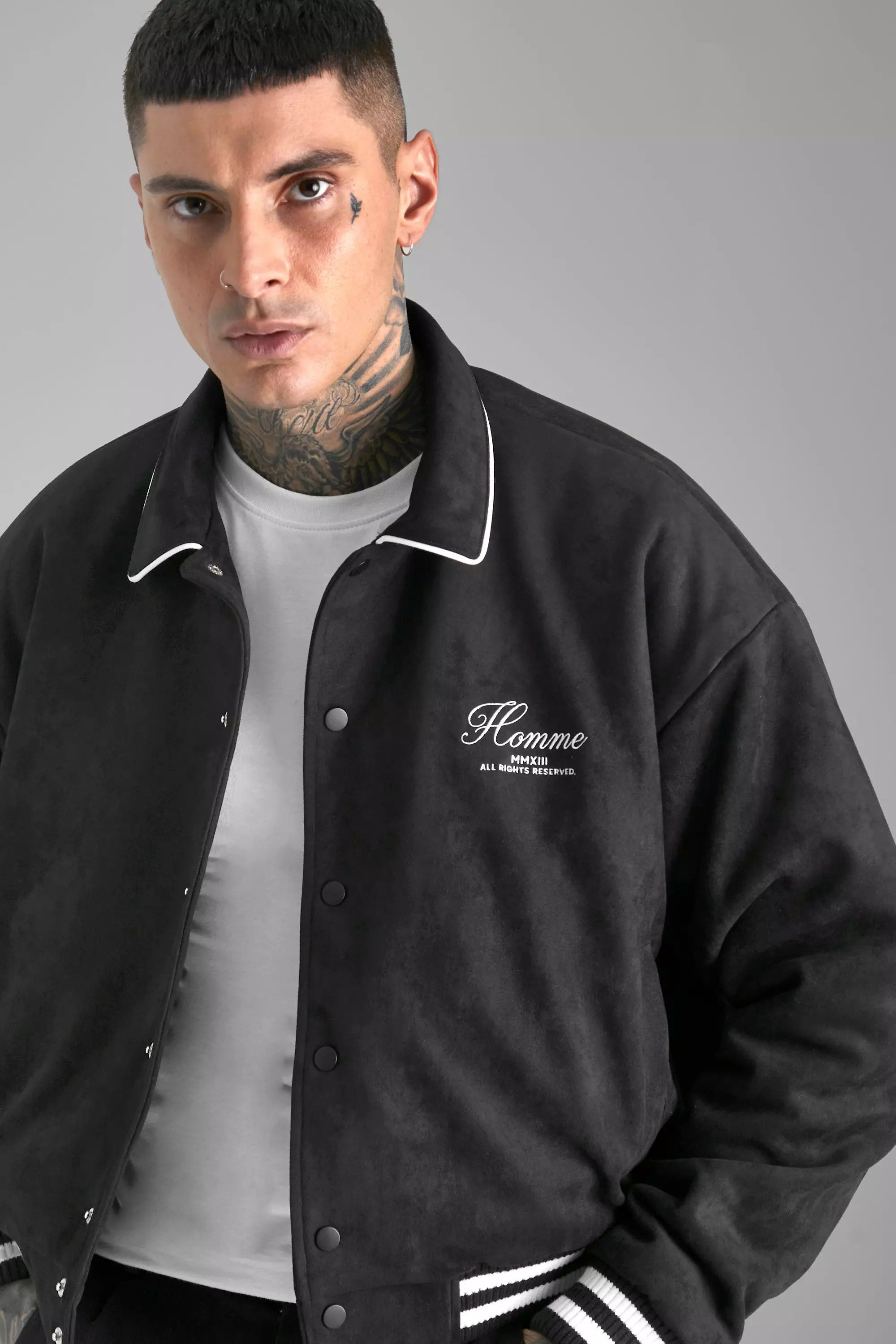 Bm Varsity Jacket | boohooMAN USA