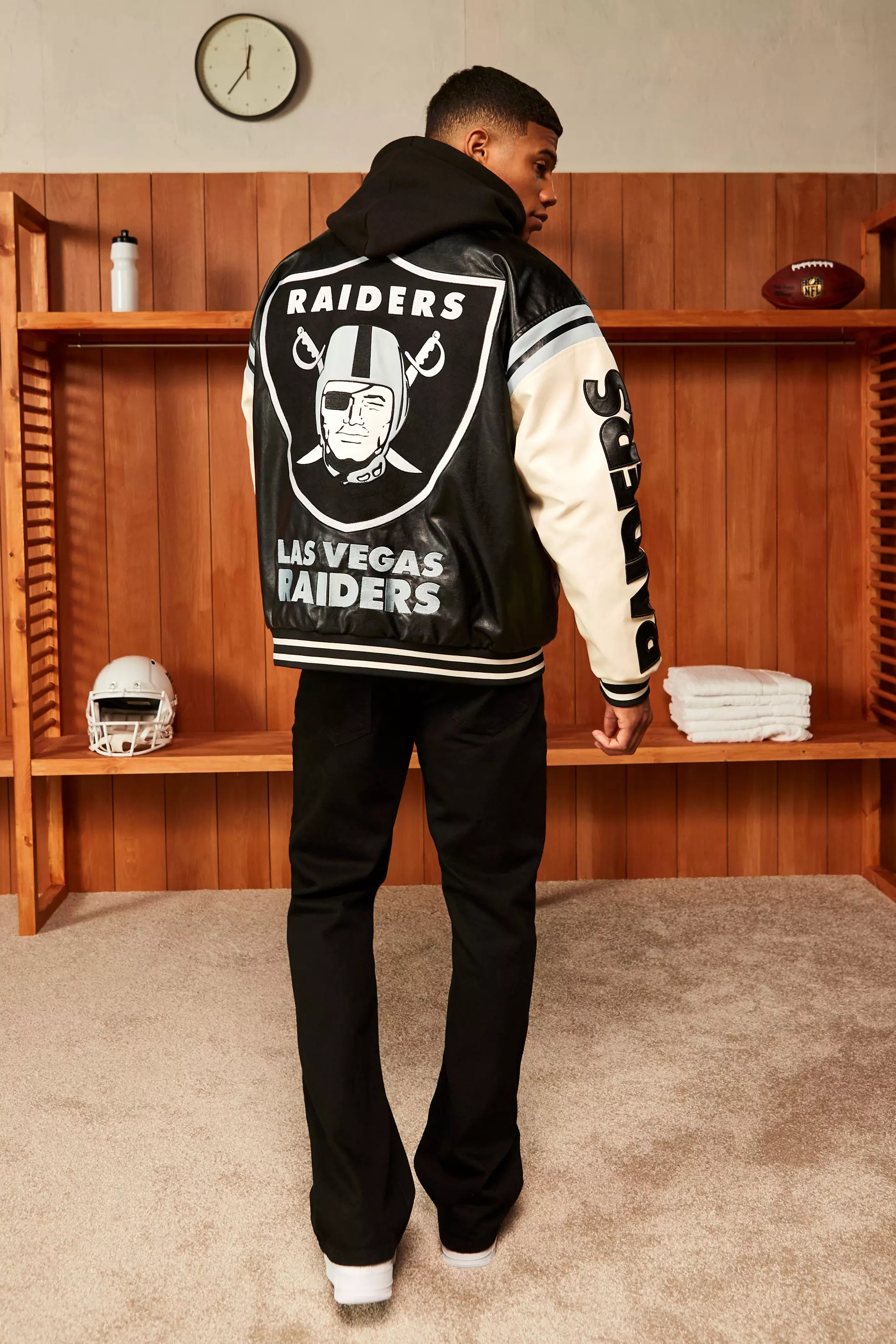 Nfl Oversized Raiders Bomber Jacket