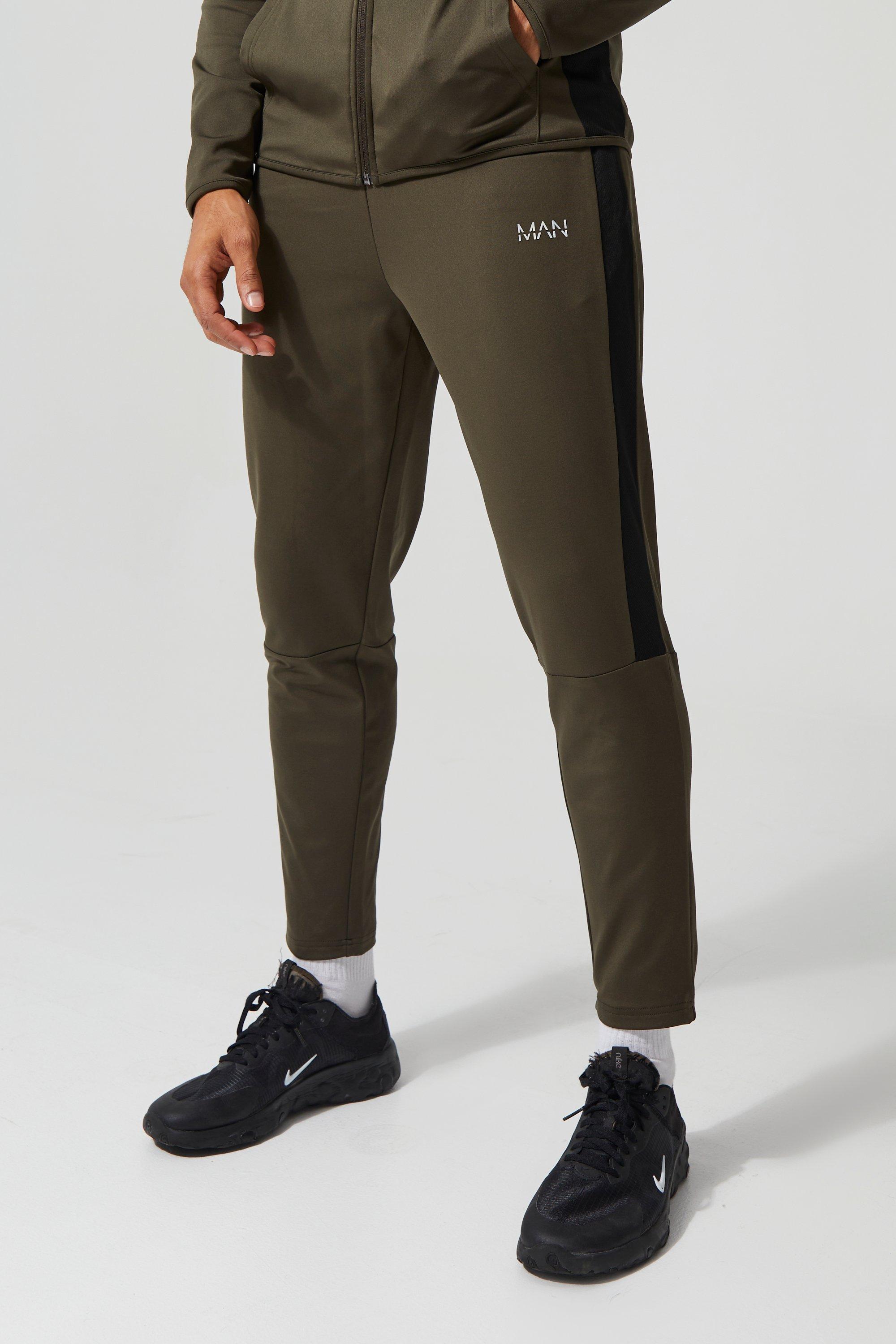 Mens Green Man Active Performance Training Joggers, Green