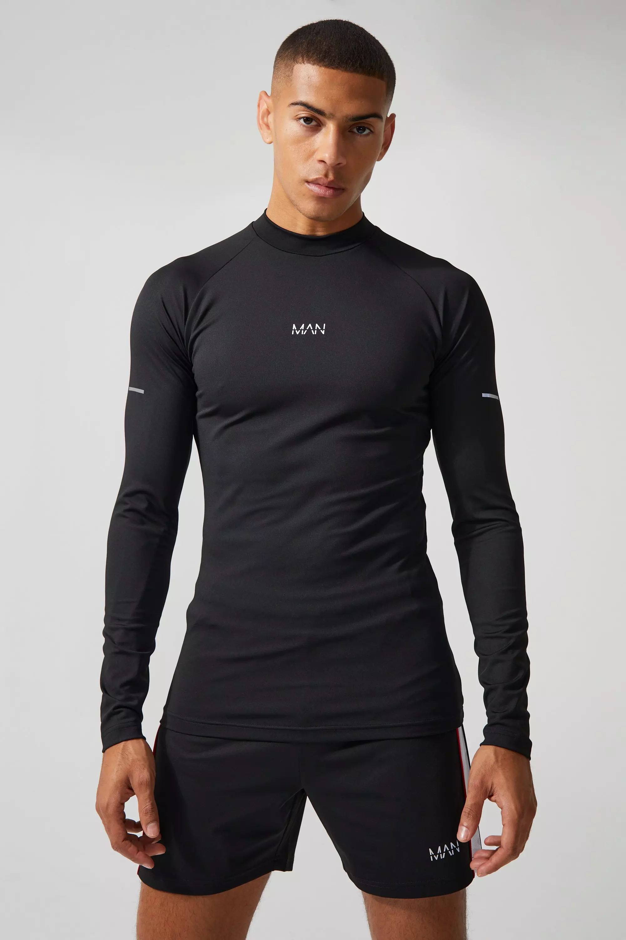 Workout Ready Compression Long Sleeve Shirt in night black