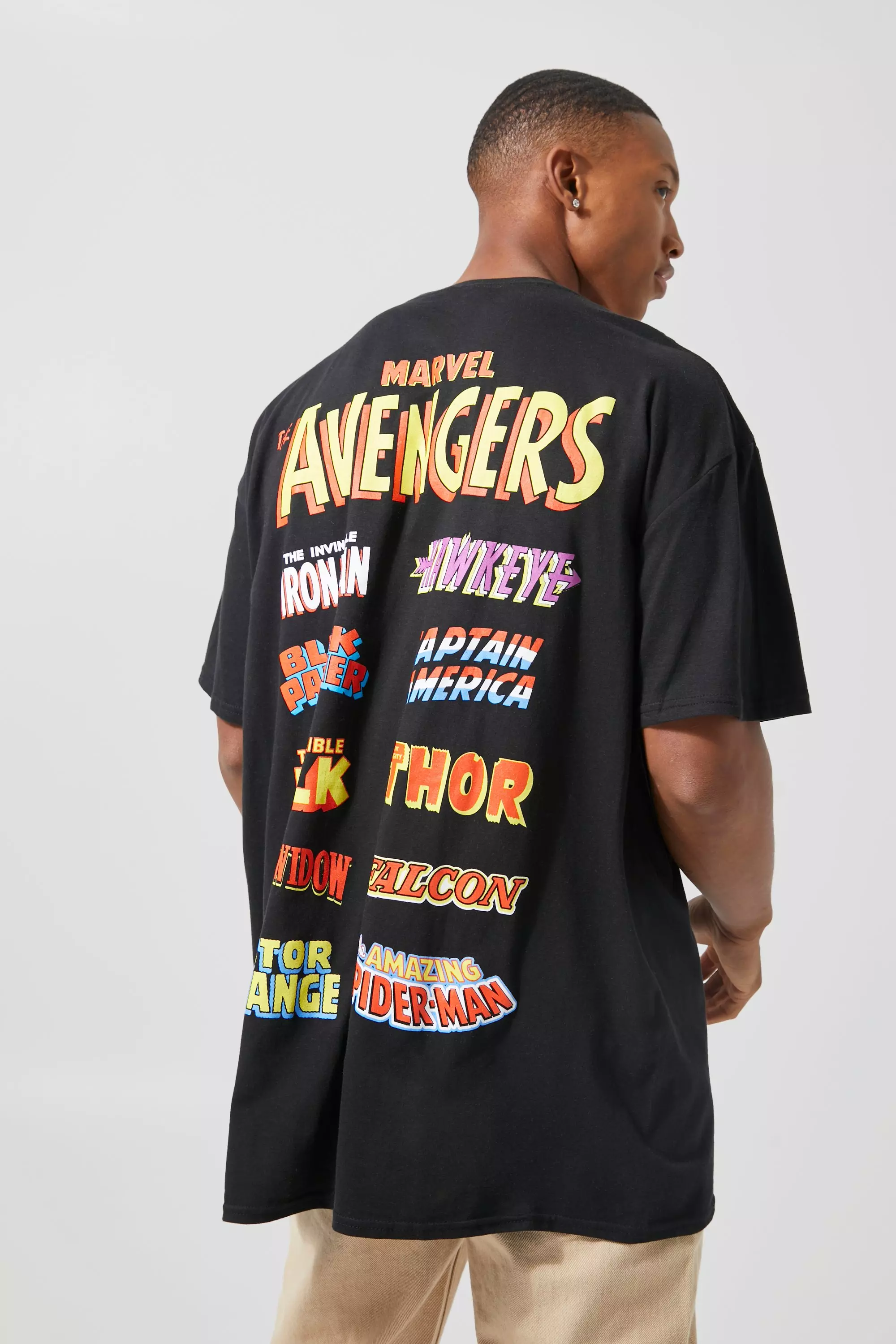 Oversized Marvel Avengers License | boohooMAN T-shirt USA