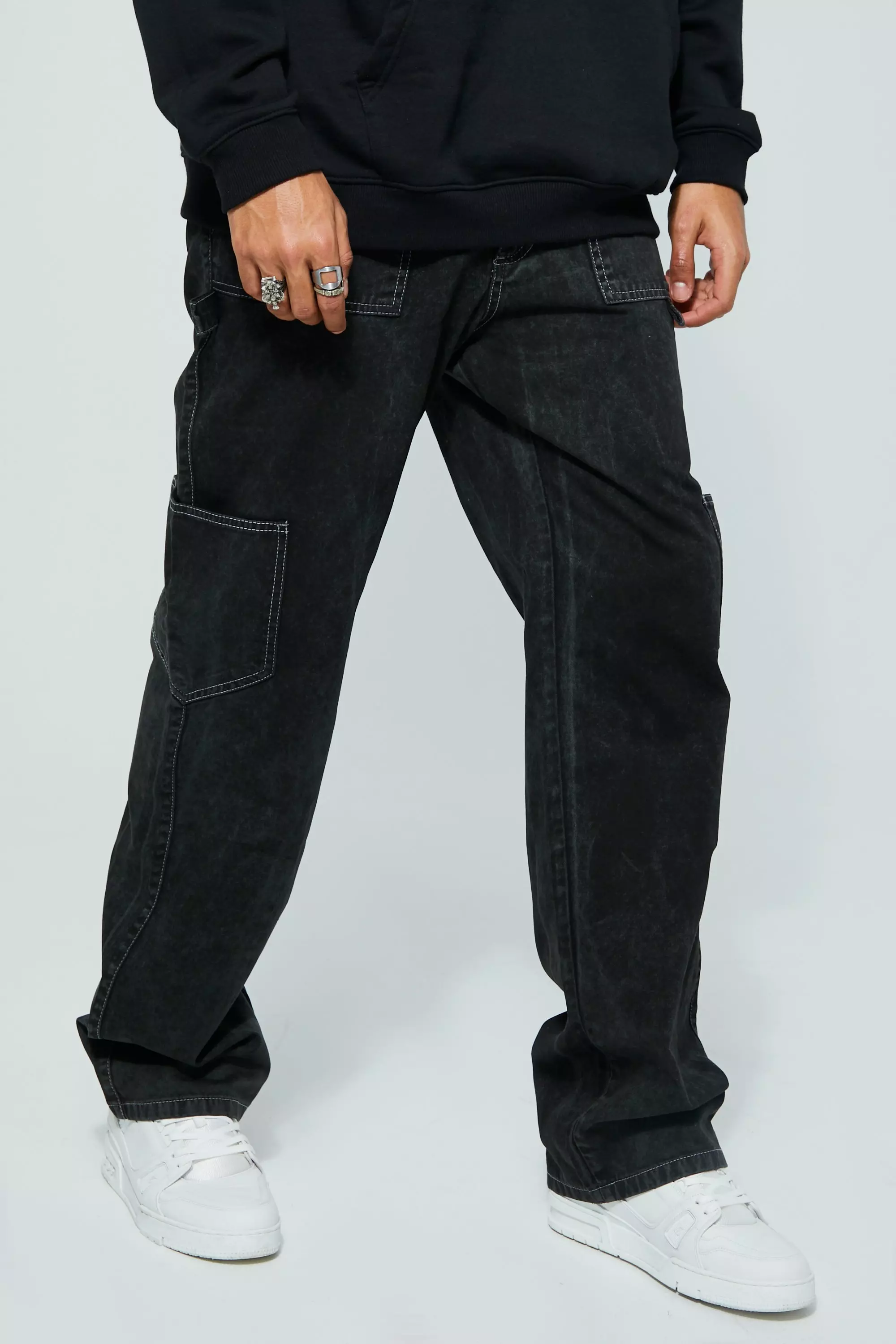 Relaxed Fit Carpenter Cargo Jeans