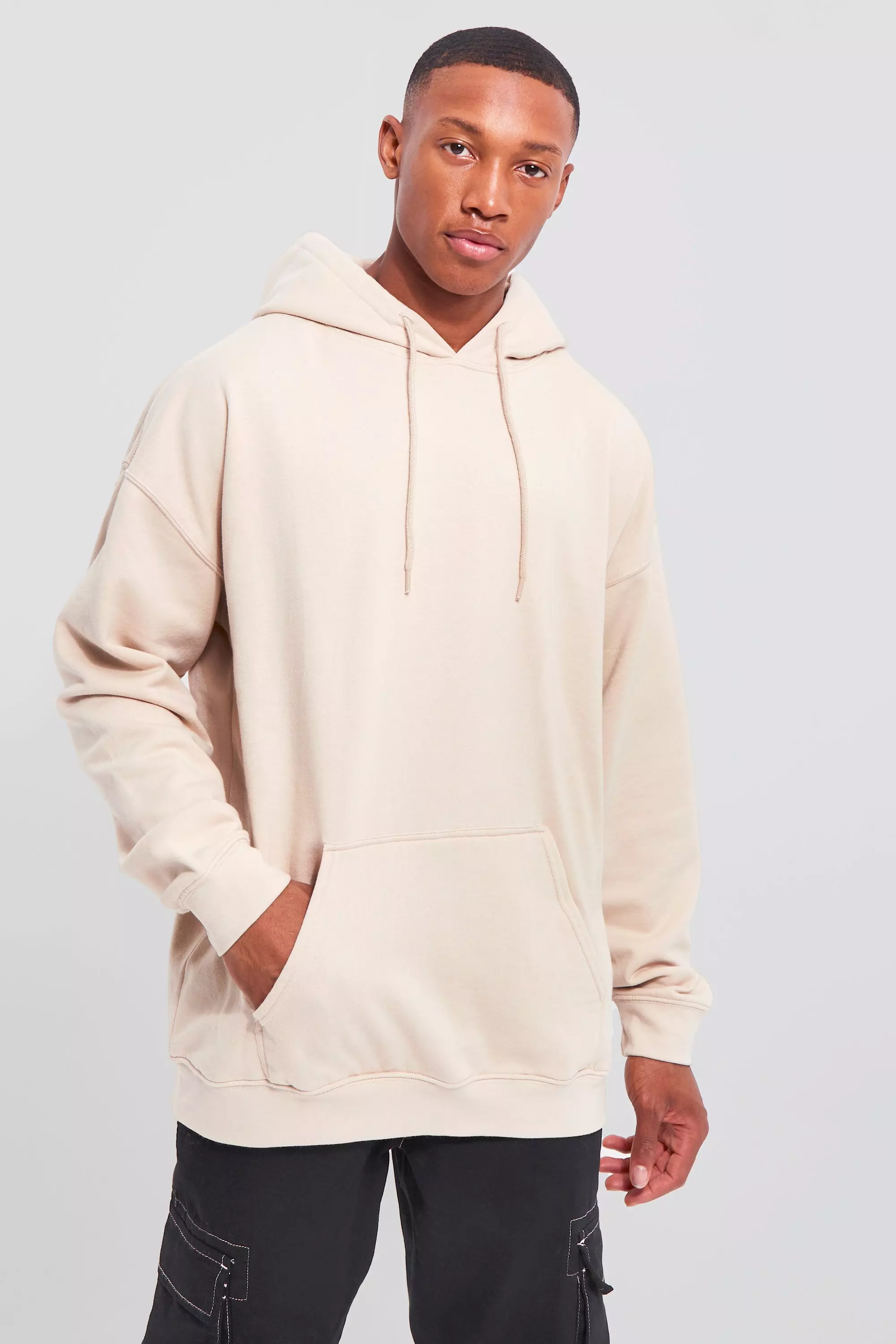 Printed Hoodie - Light beige/It - Men