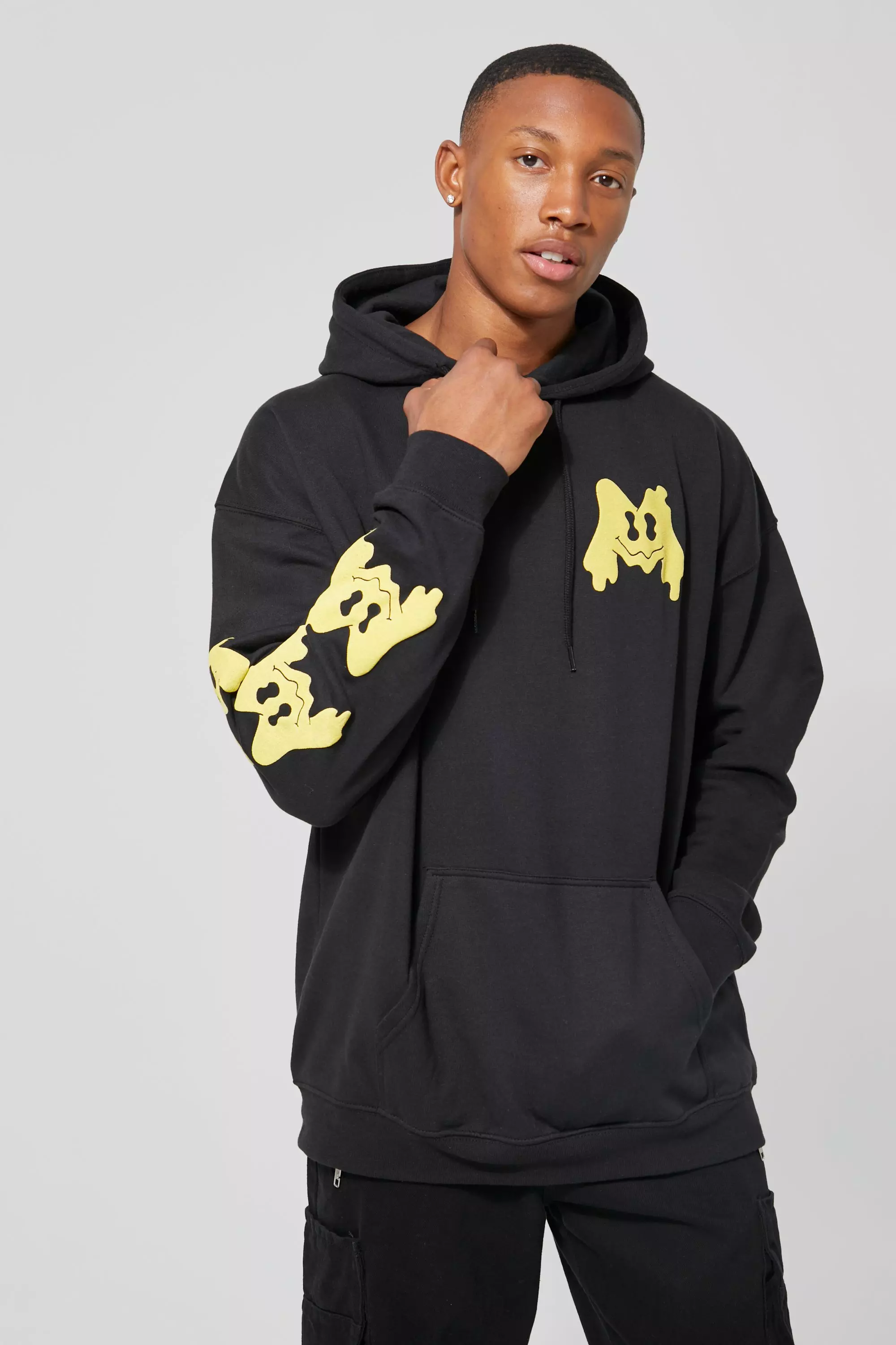 Drippy black hoodies hot sale