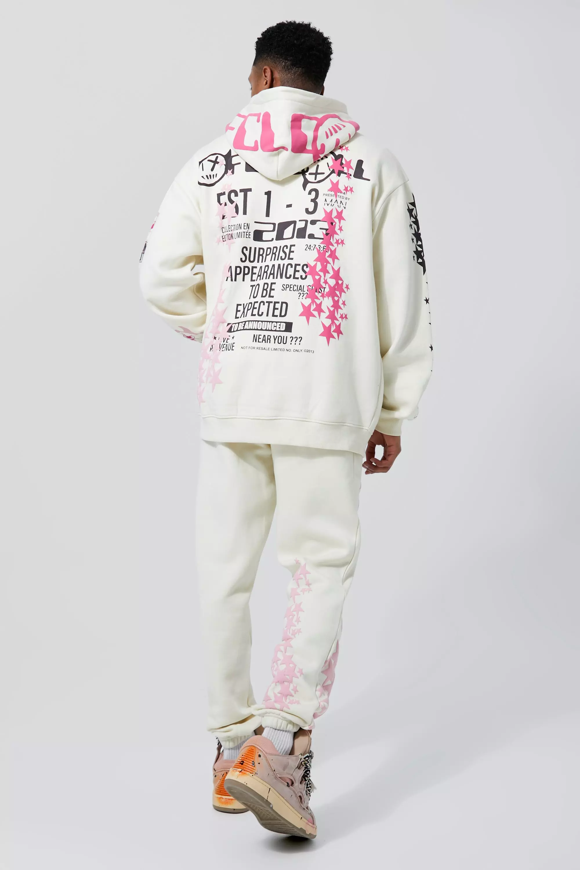 Boohoo all over store print tracksuit