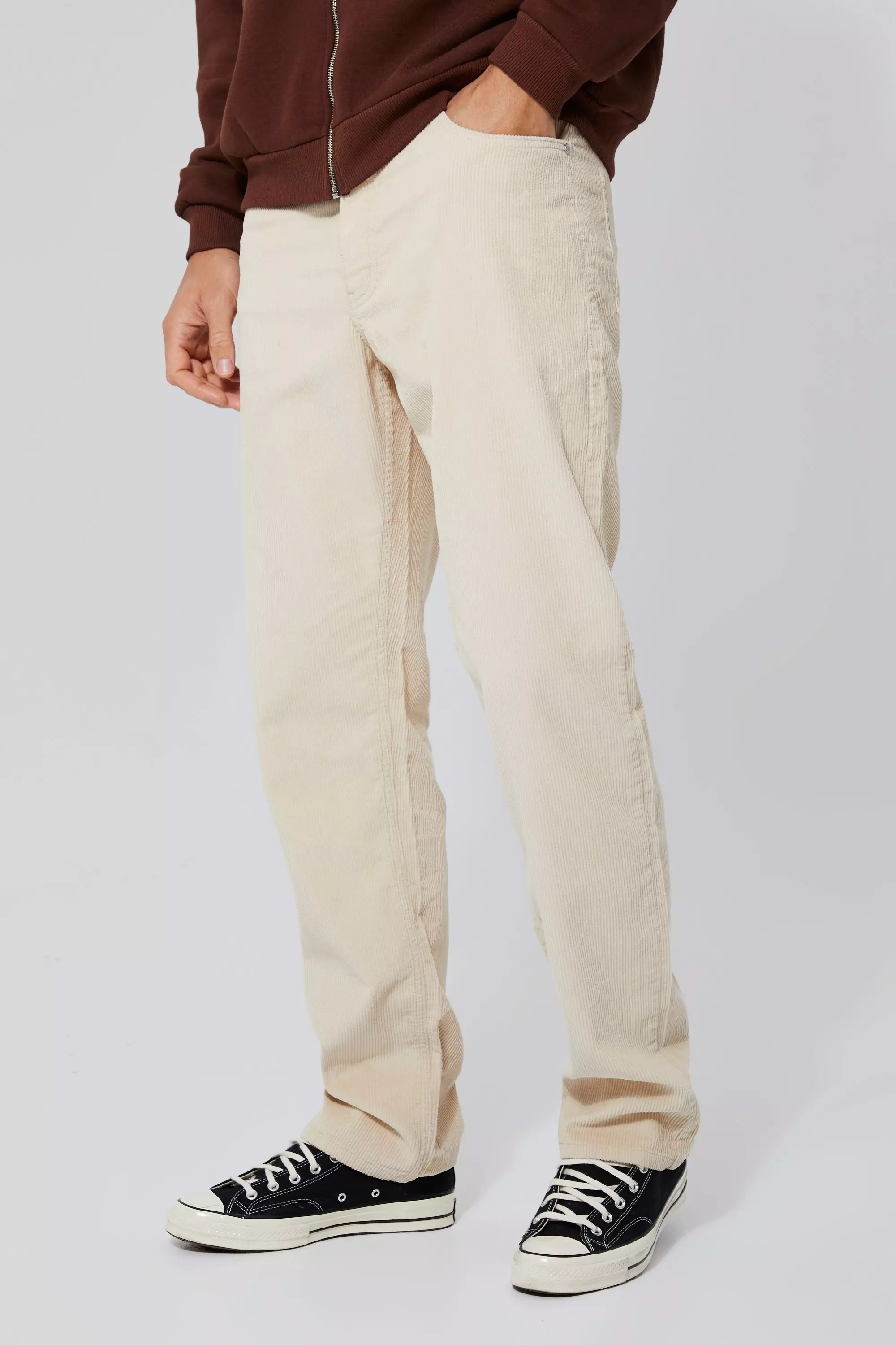 Mens cream corduroy store trousers