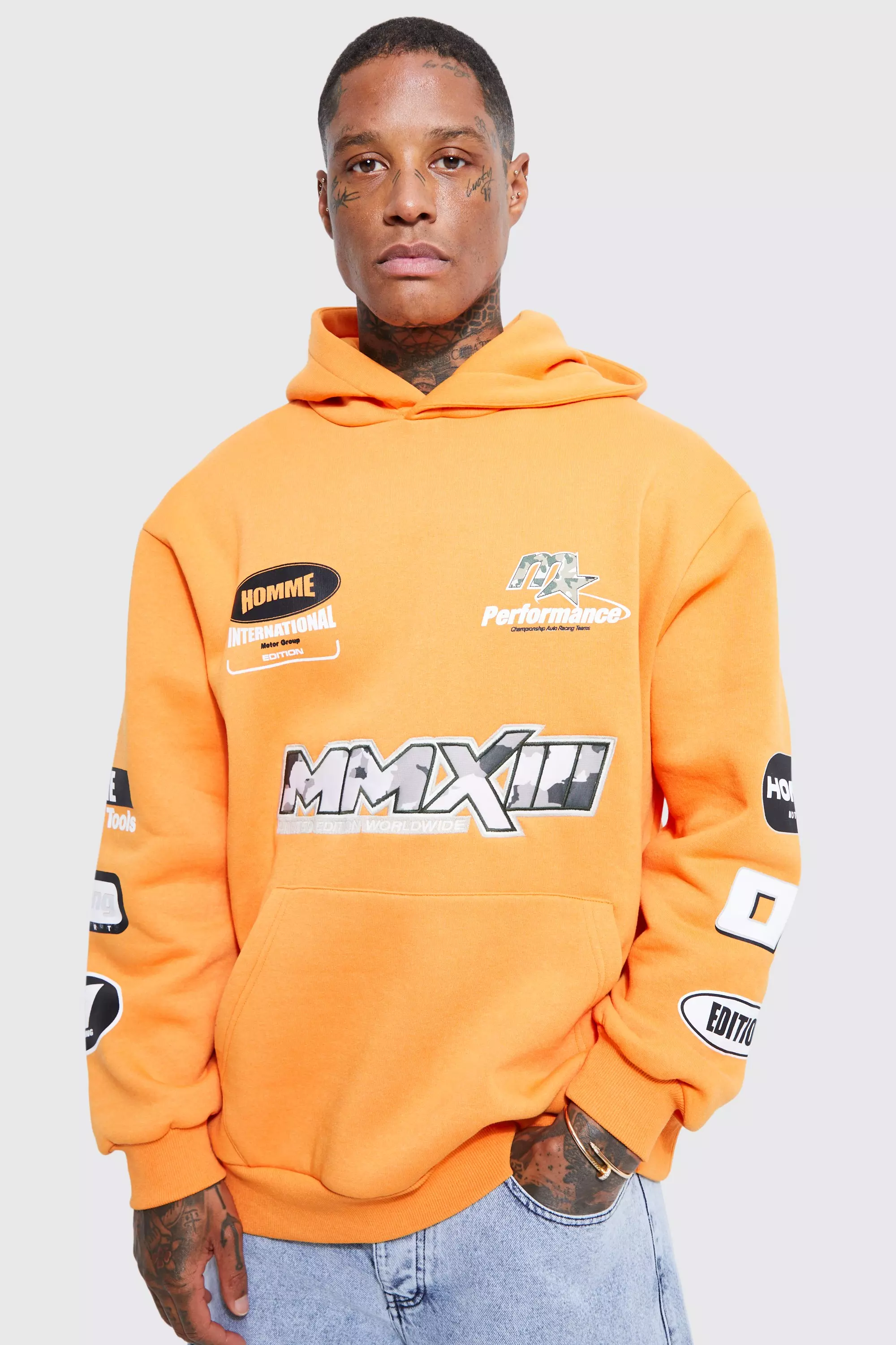 Graphic orange hot sale hoodie