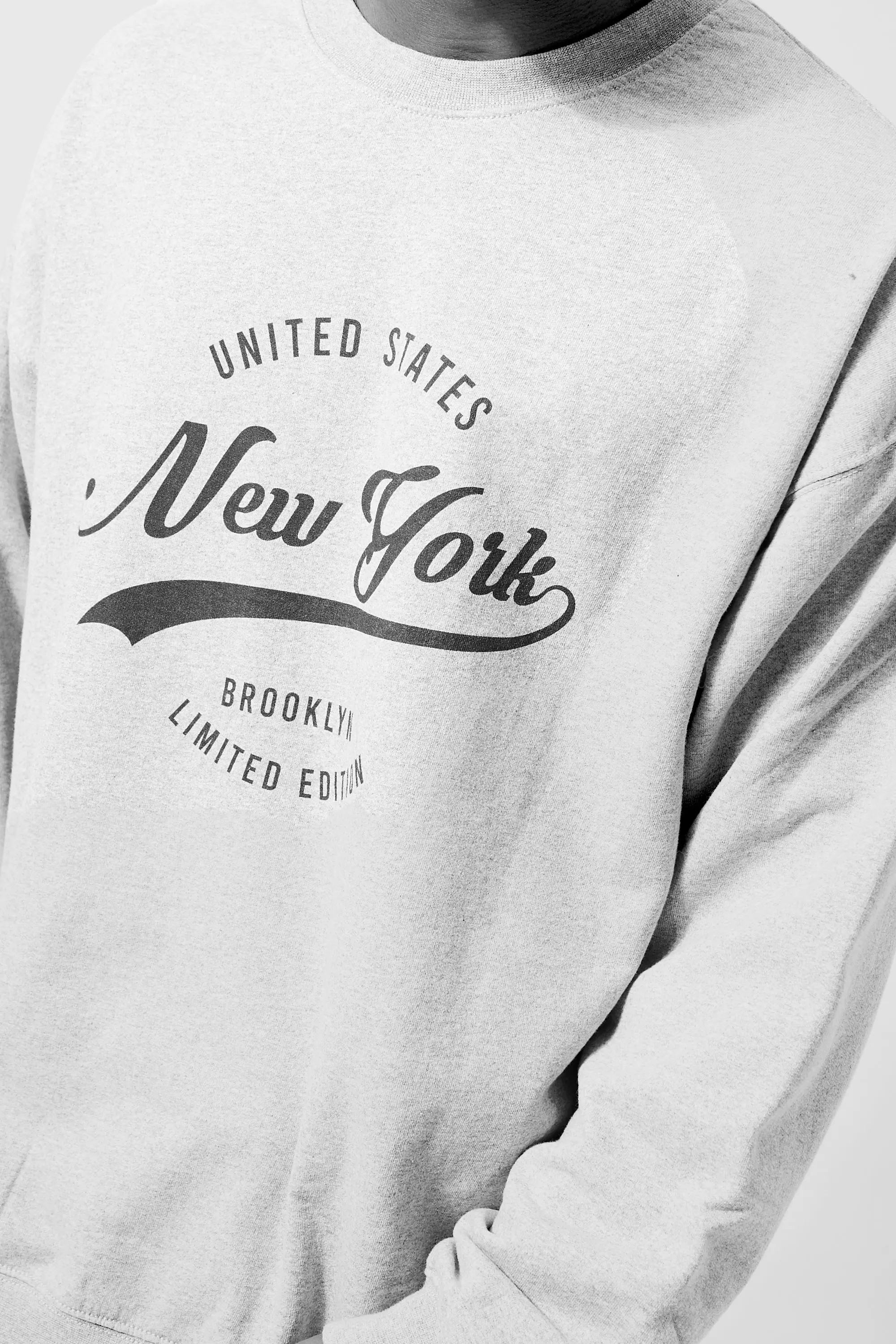 White New York Slogan Sweatshirt