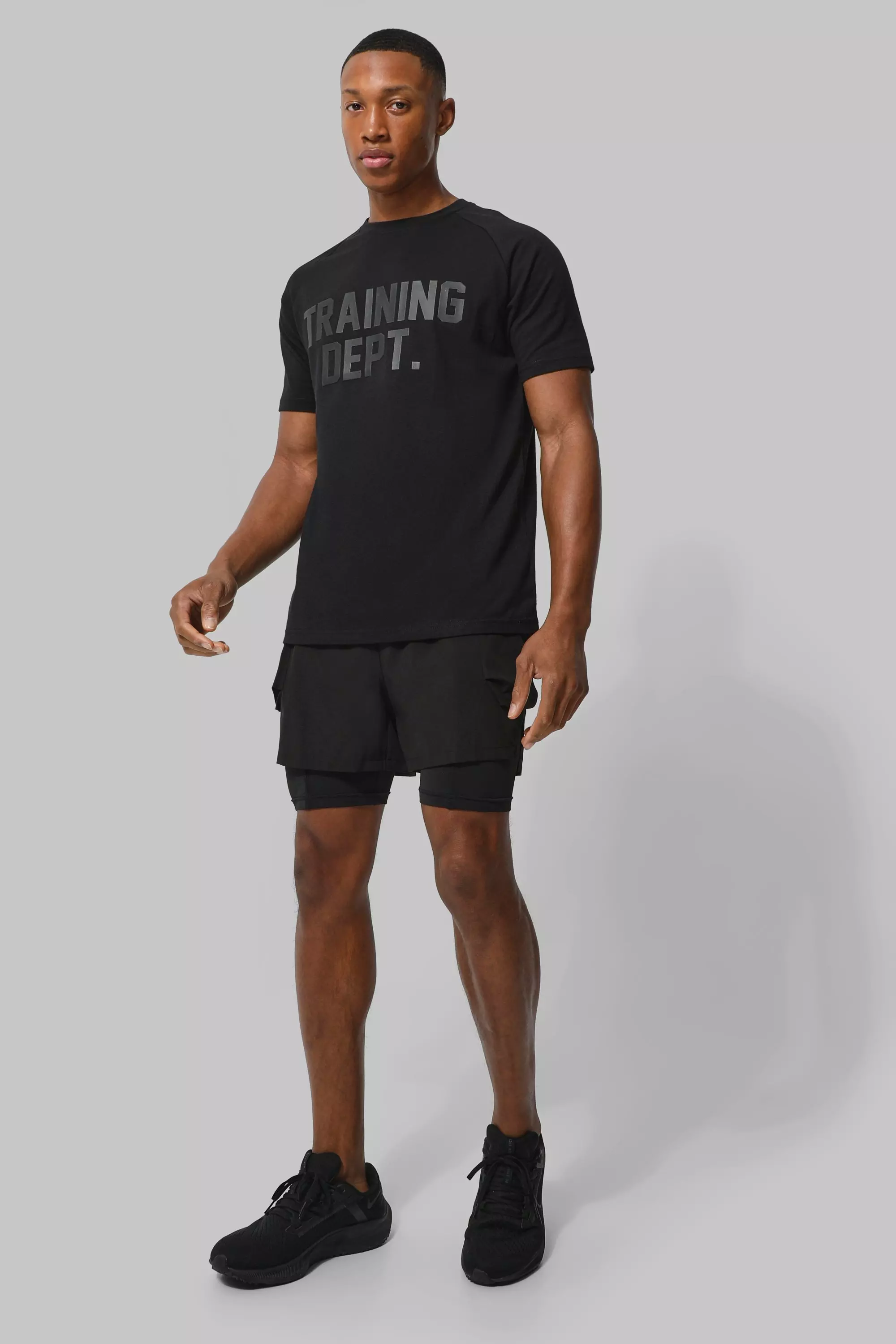 Buy Fitkin Men Black Self Design Hood T Shirt - Tshirts for Men 3736670
