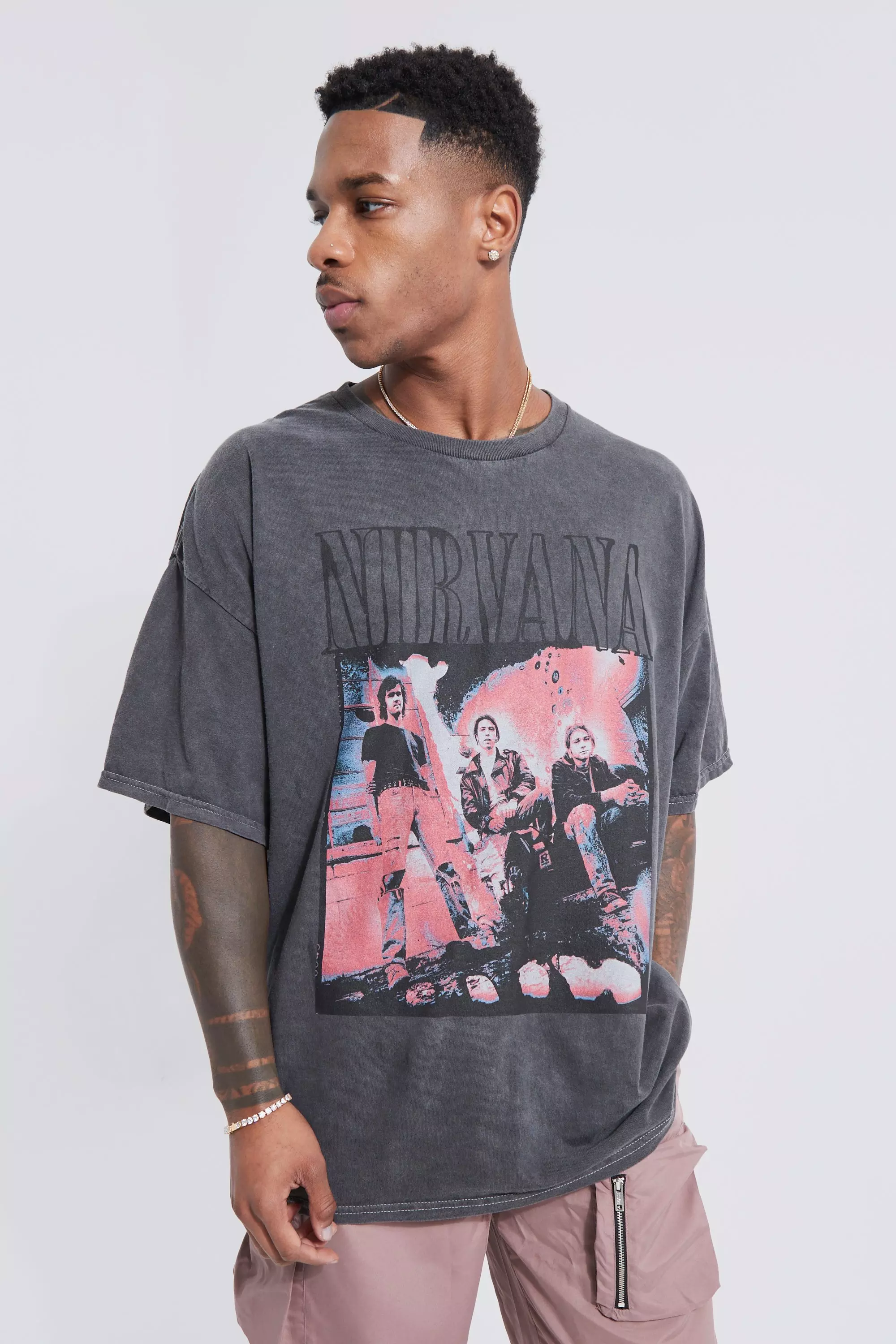 Washed Nirvana Overdye License T-shirt