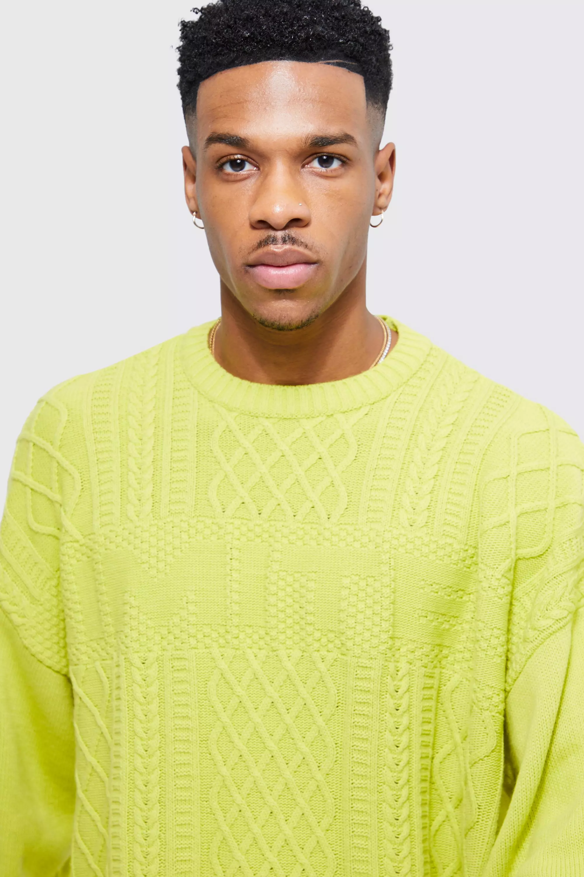 Lime green cheap knitted jumper