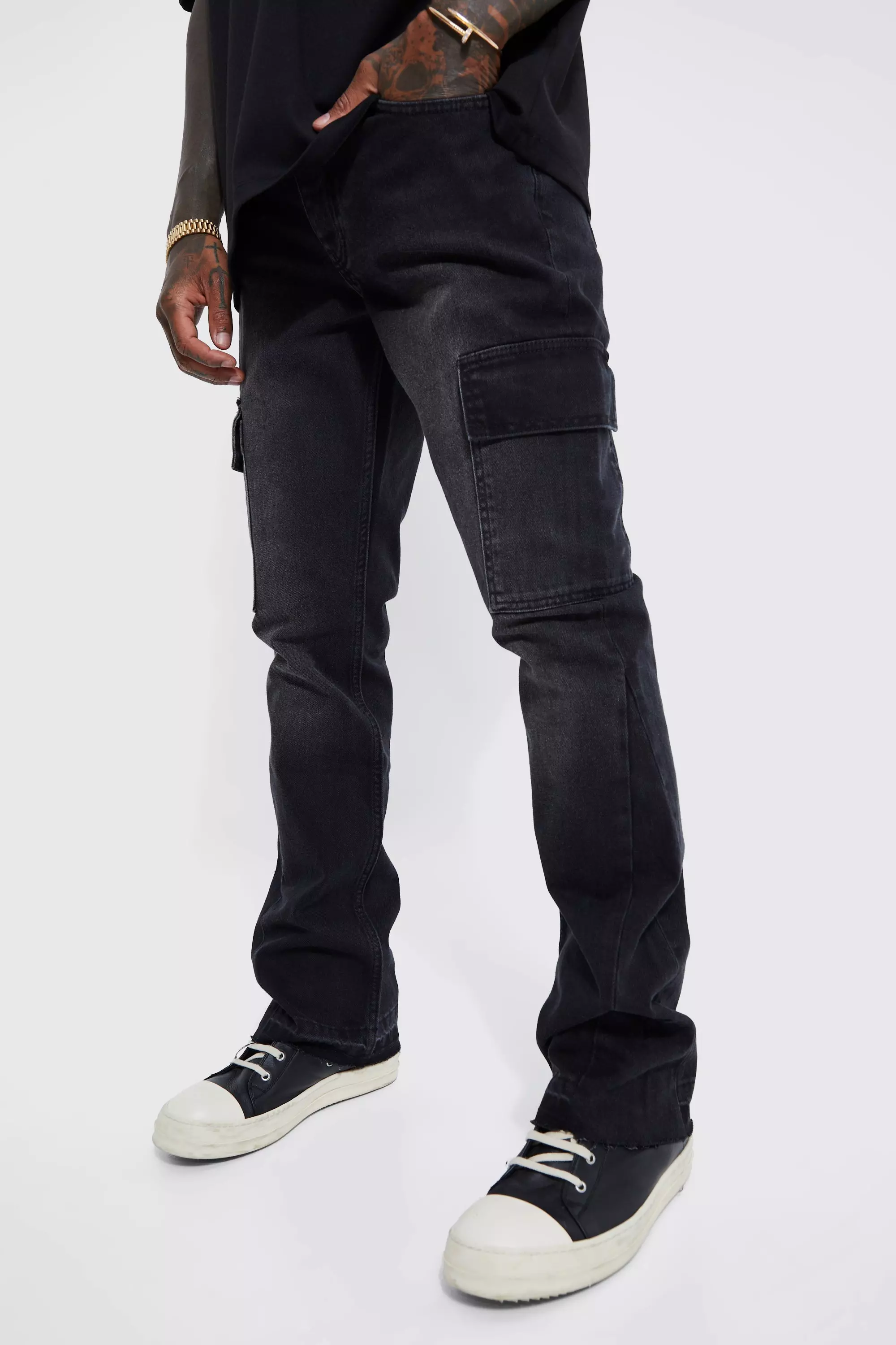 Custom Flare Pants Men's Flared Sweatpants Unisex Slim Fit