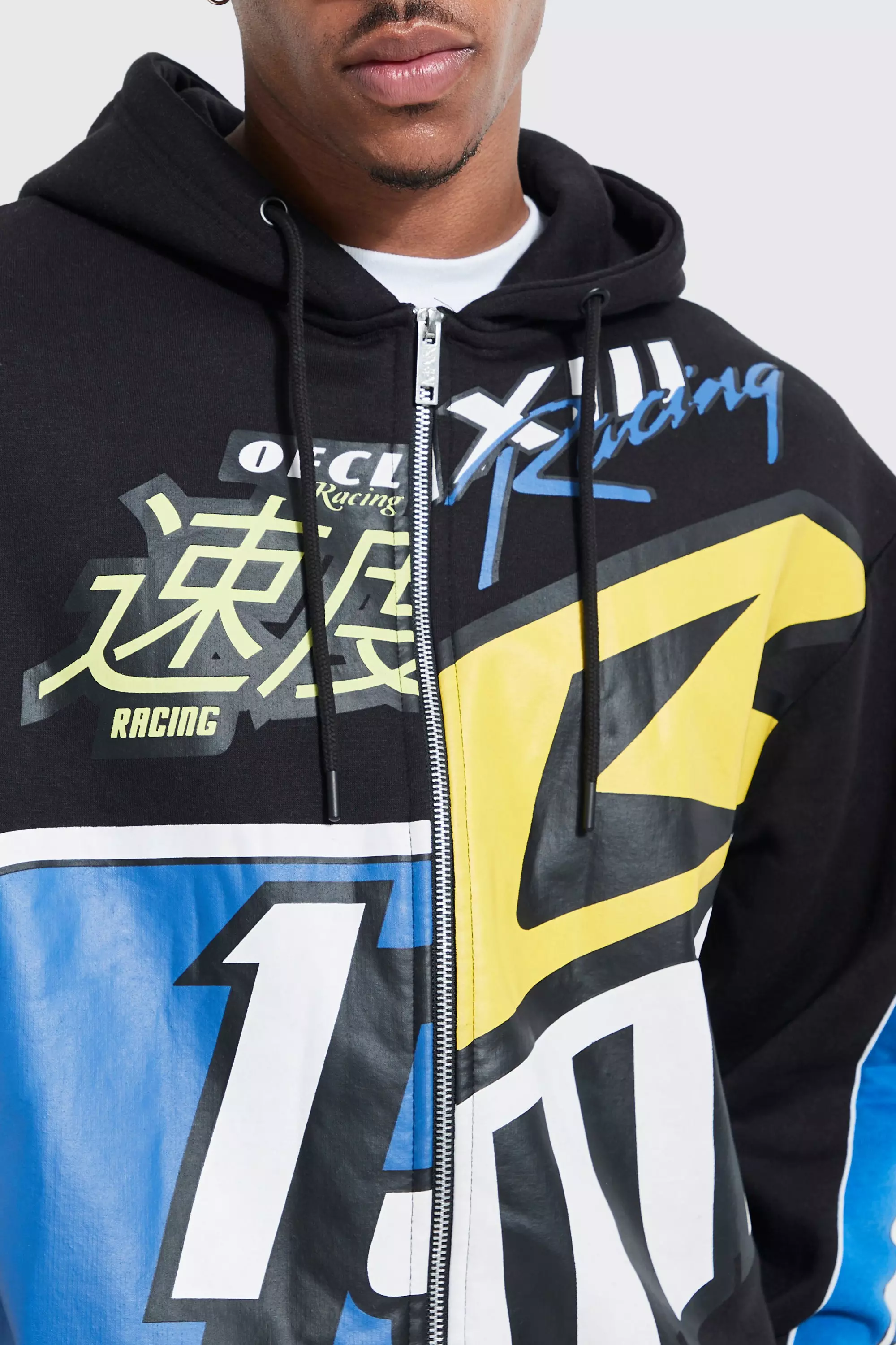 Multi Logo Racing Hoodie