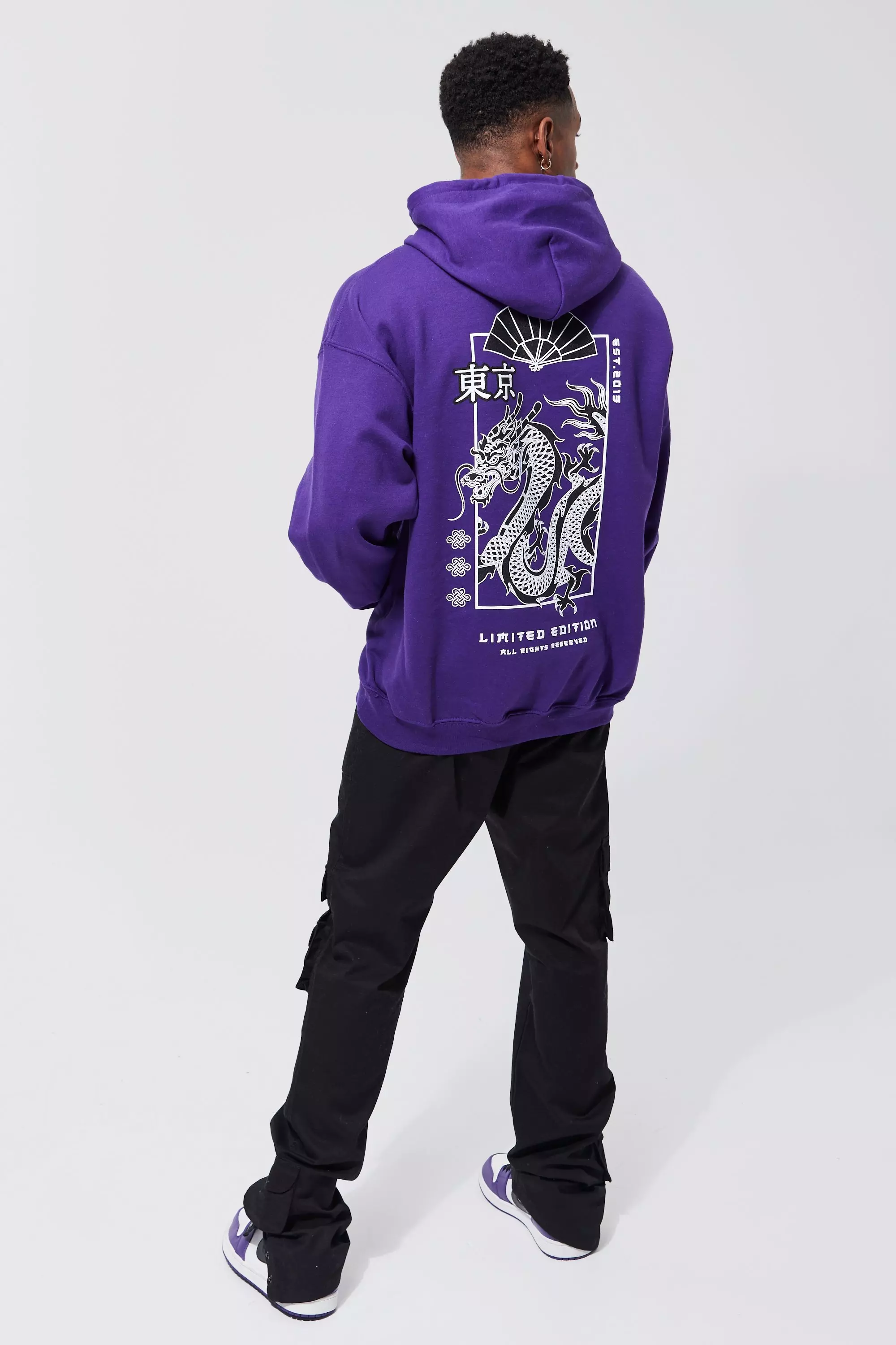 Lilac graphic online hoodie