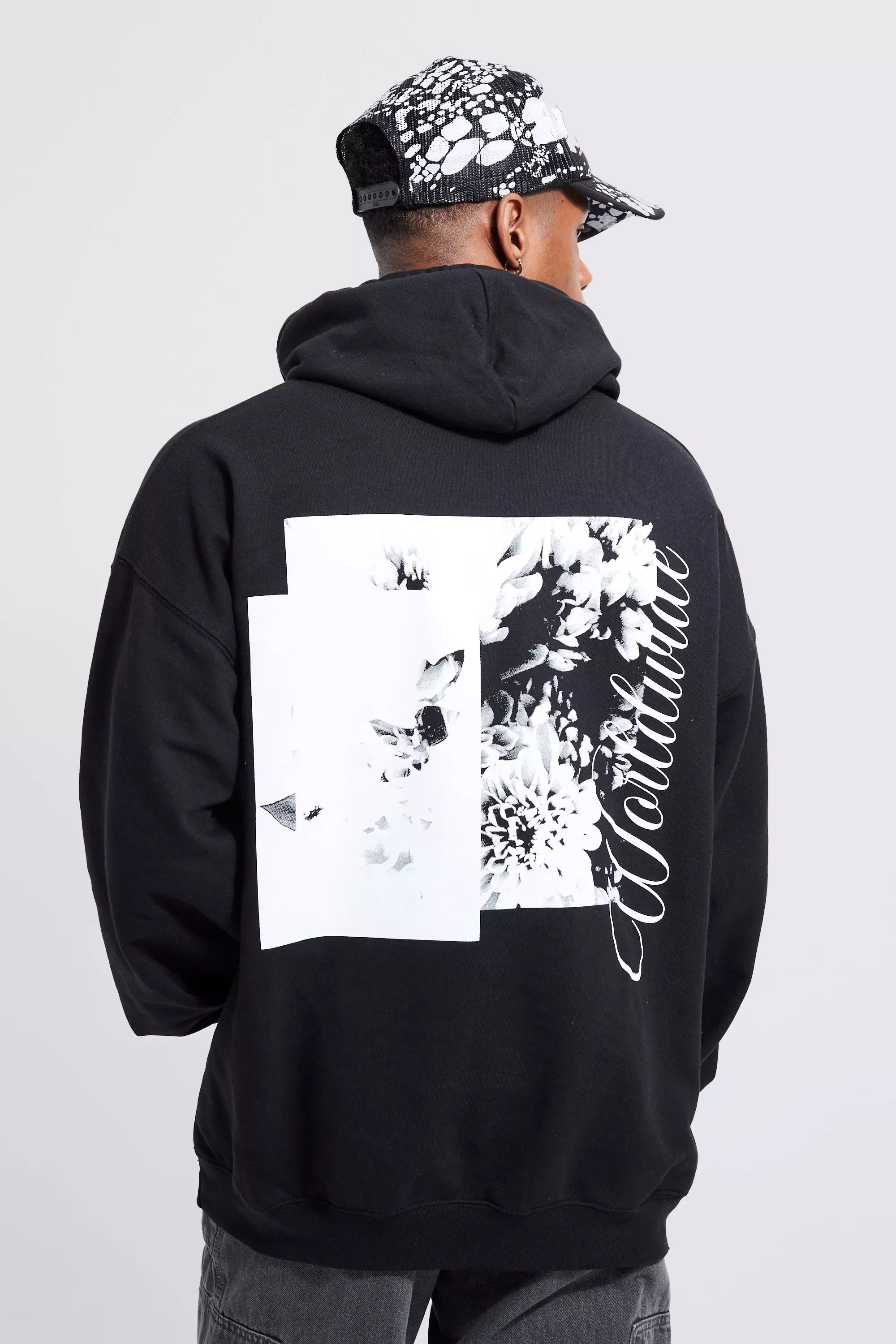 Oversized Graphic Hoodie boohooMAN