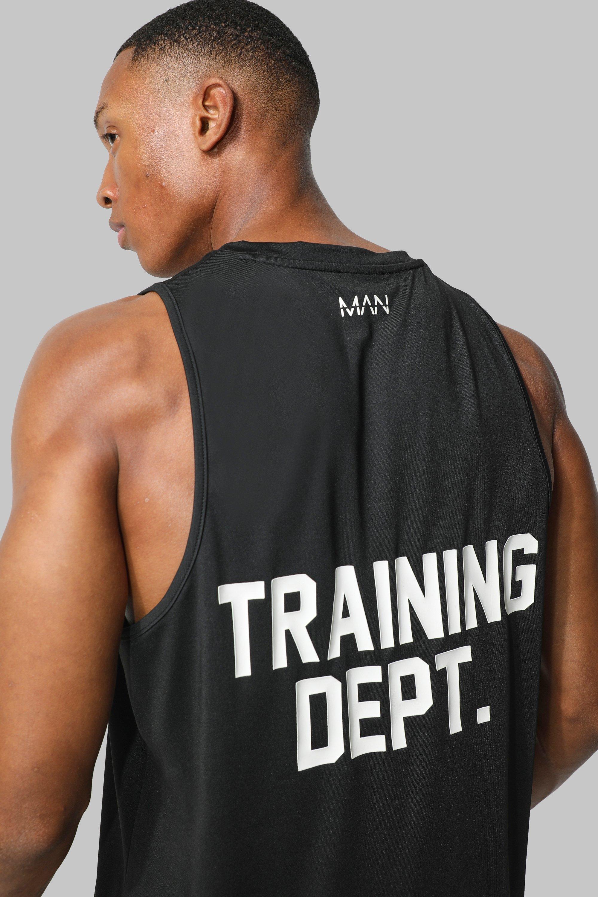 Mens Black Man Active Training Dept Performance Vest, Black