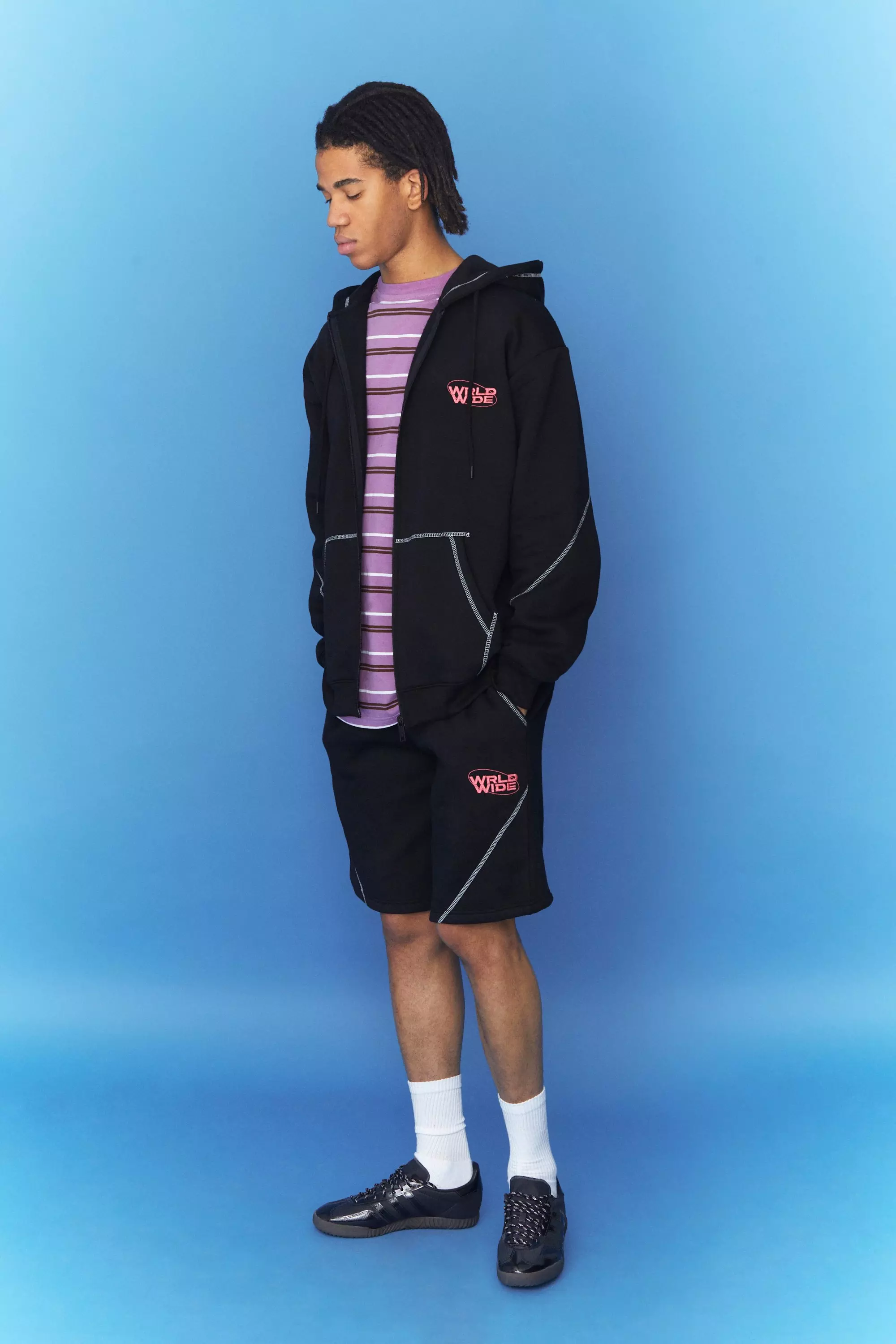 Oversized Worldwide Zip Through | boohooMAN USA