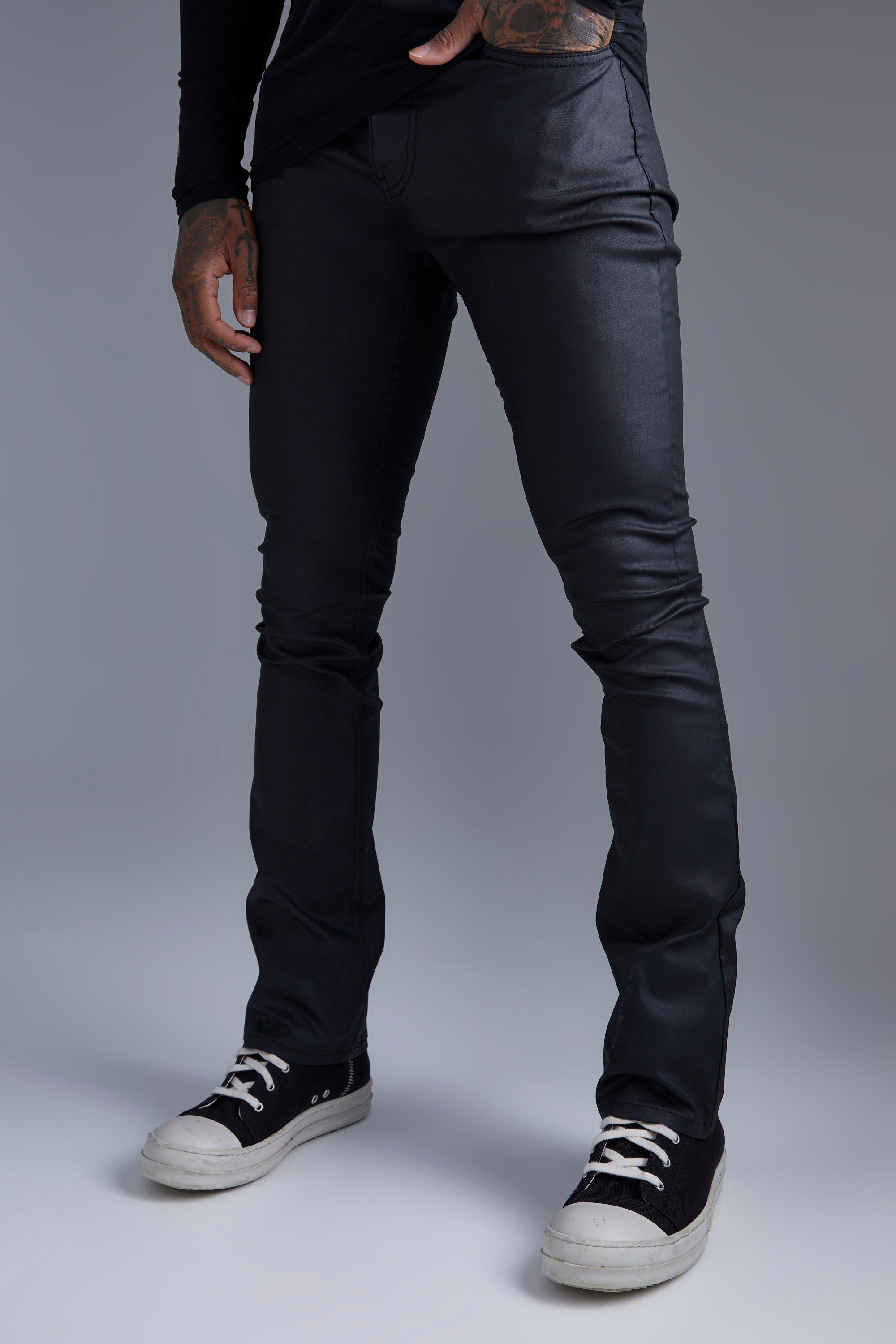 Image of Jeans a zampa Skinny Fit rivestiti, Nero