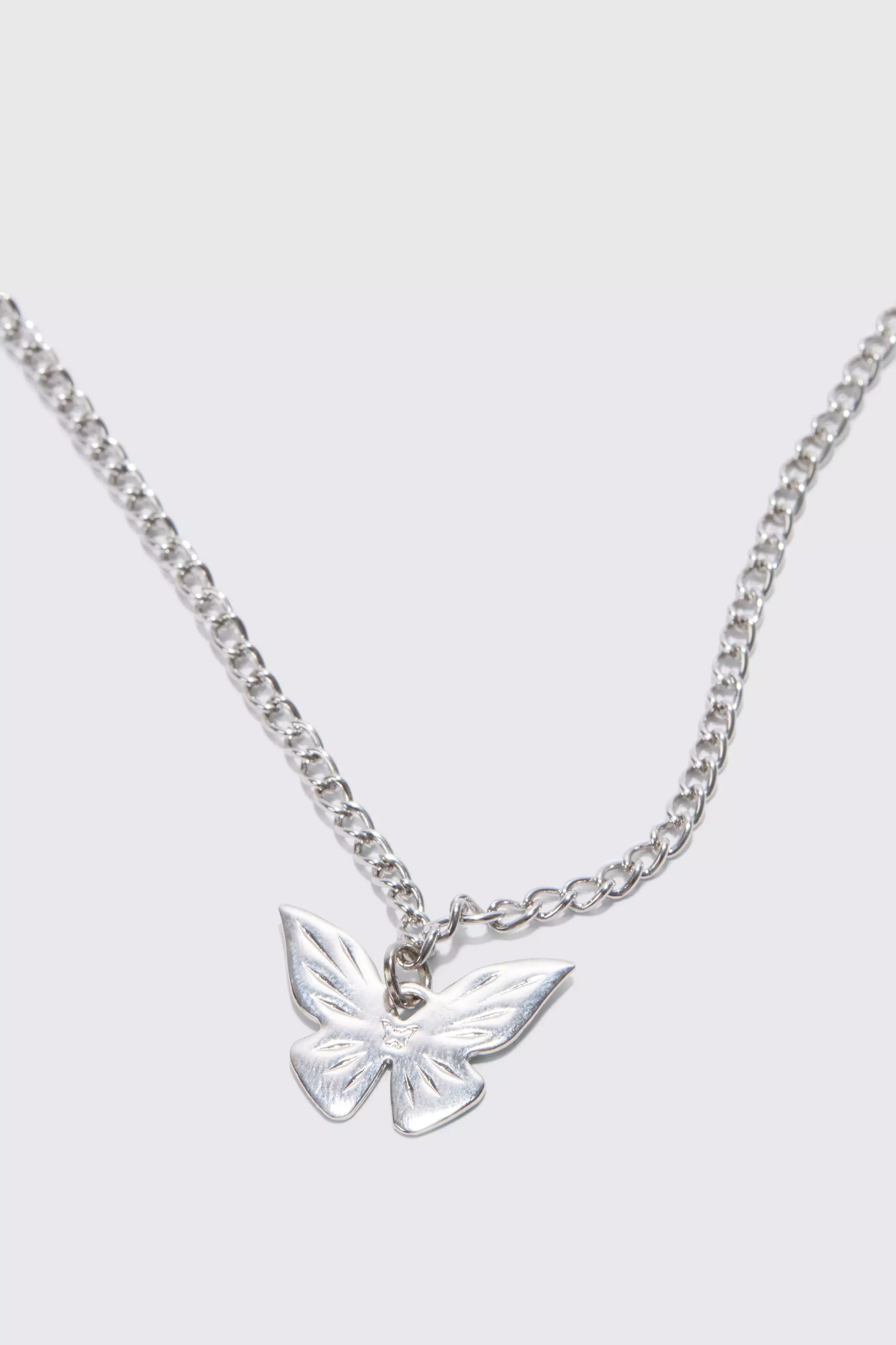 Mens butterfly deals necklace silver