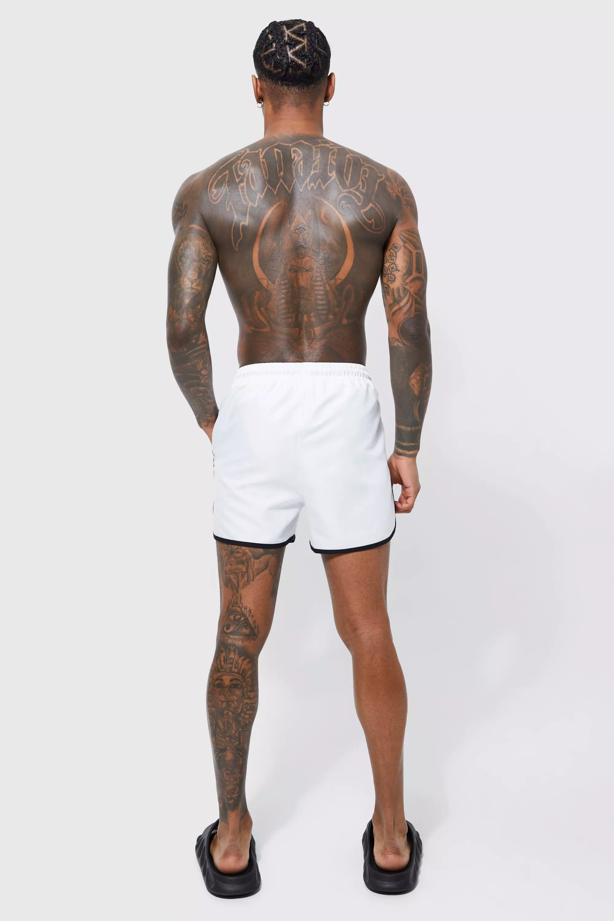 boohooMAN Man Signature Runner Swim Trunks